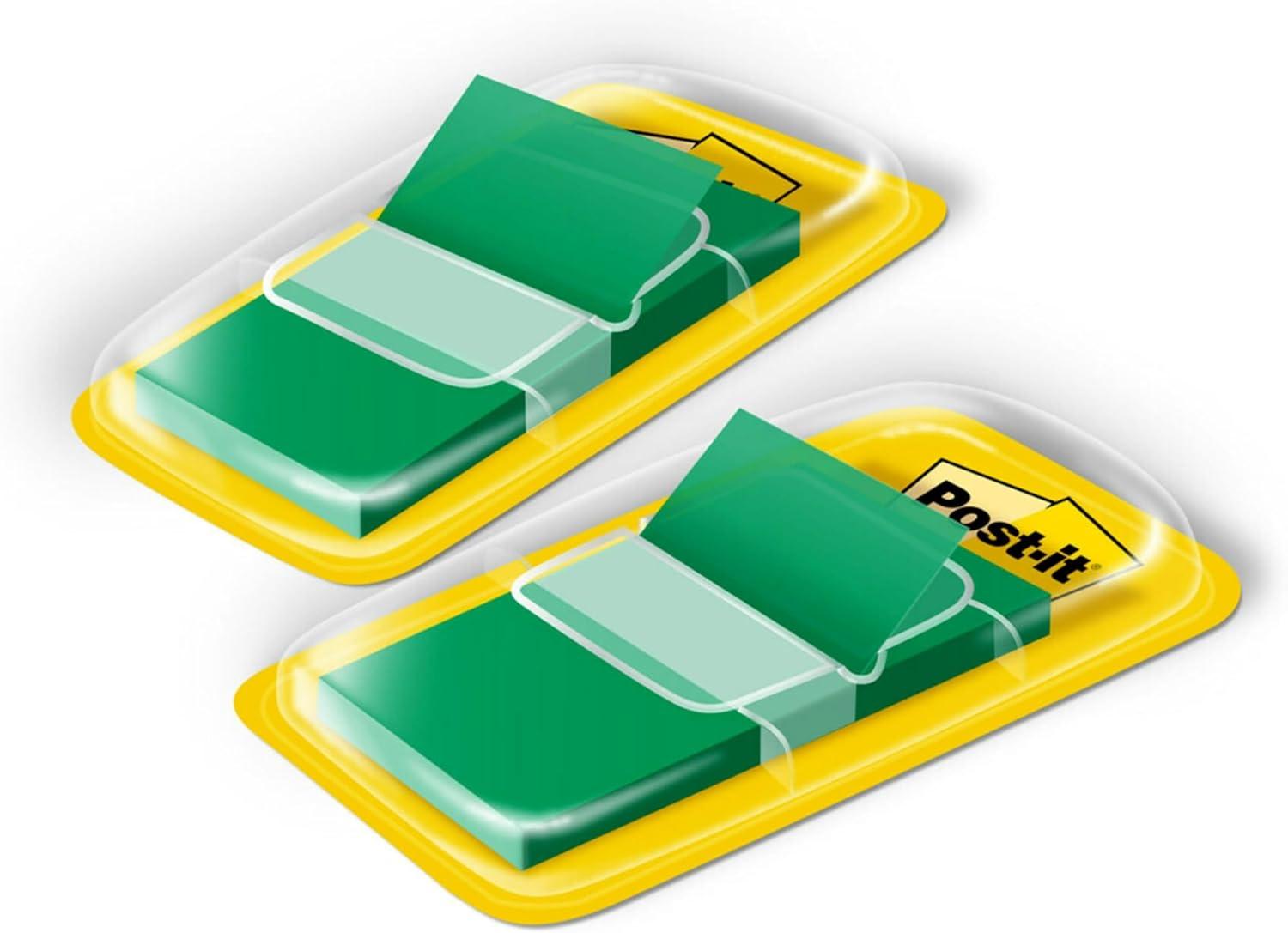 Green Self-Adhesive Index Flags with Pop-Up Dispenser