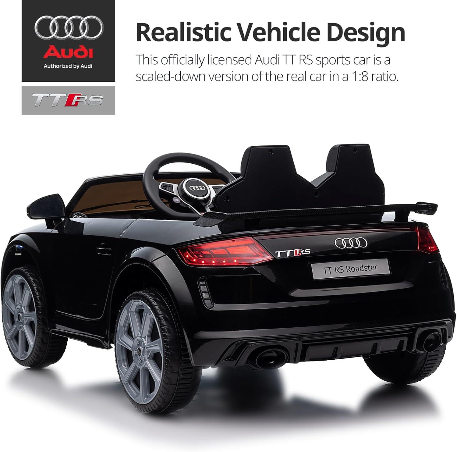 Outfunny Electric Car for Kids, Licensed Audi 6V Ride on Toy Car for Toddlers with Remote, Bluetooth