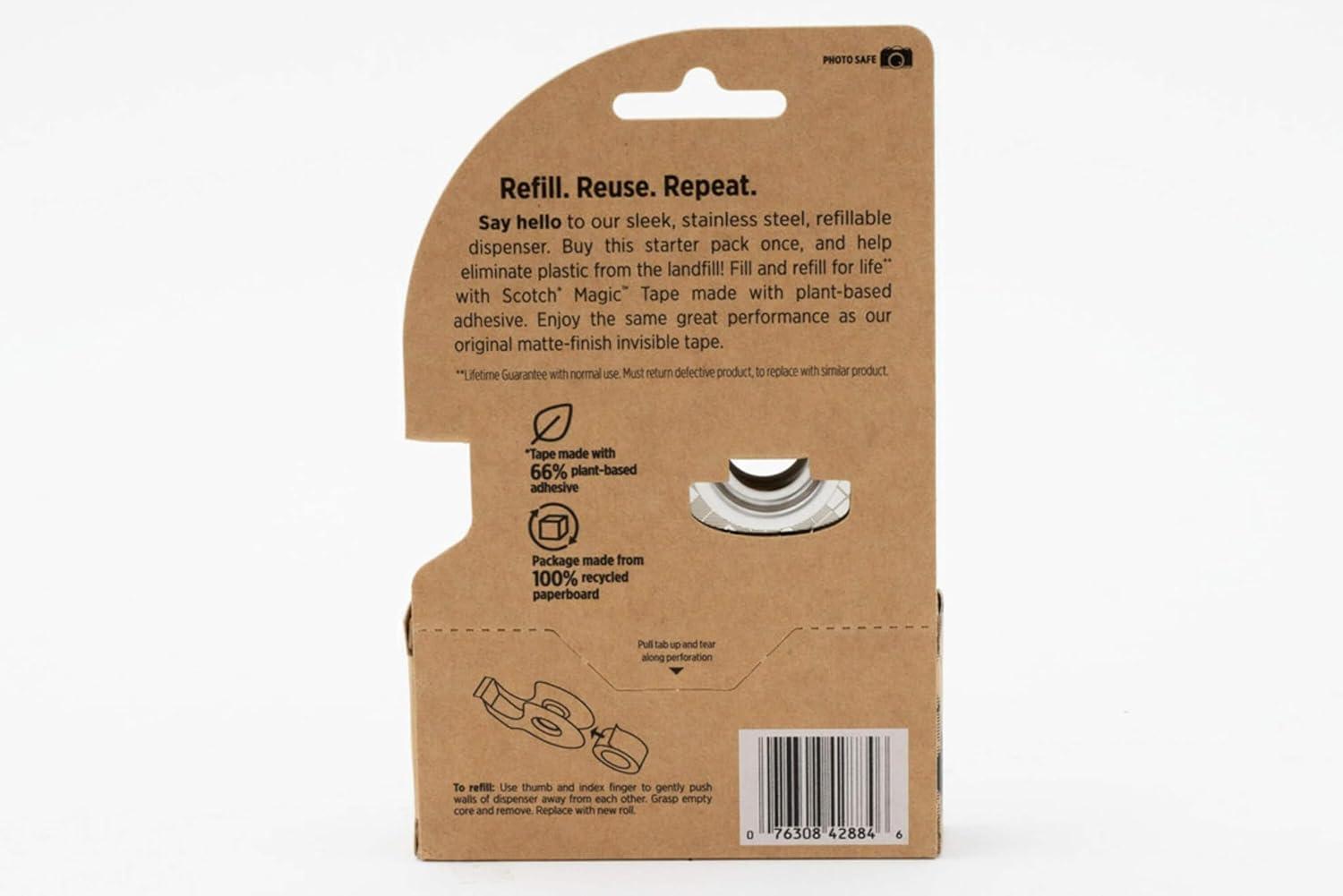 Scotch Magic Stainless Steel Refillable Tape Dispenser