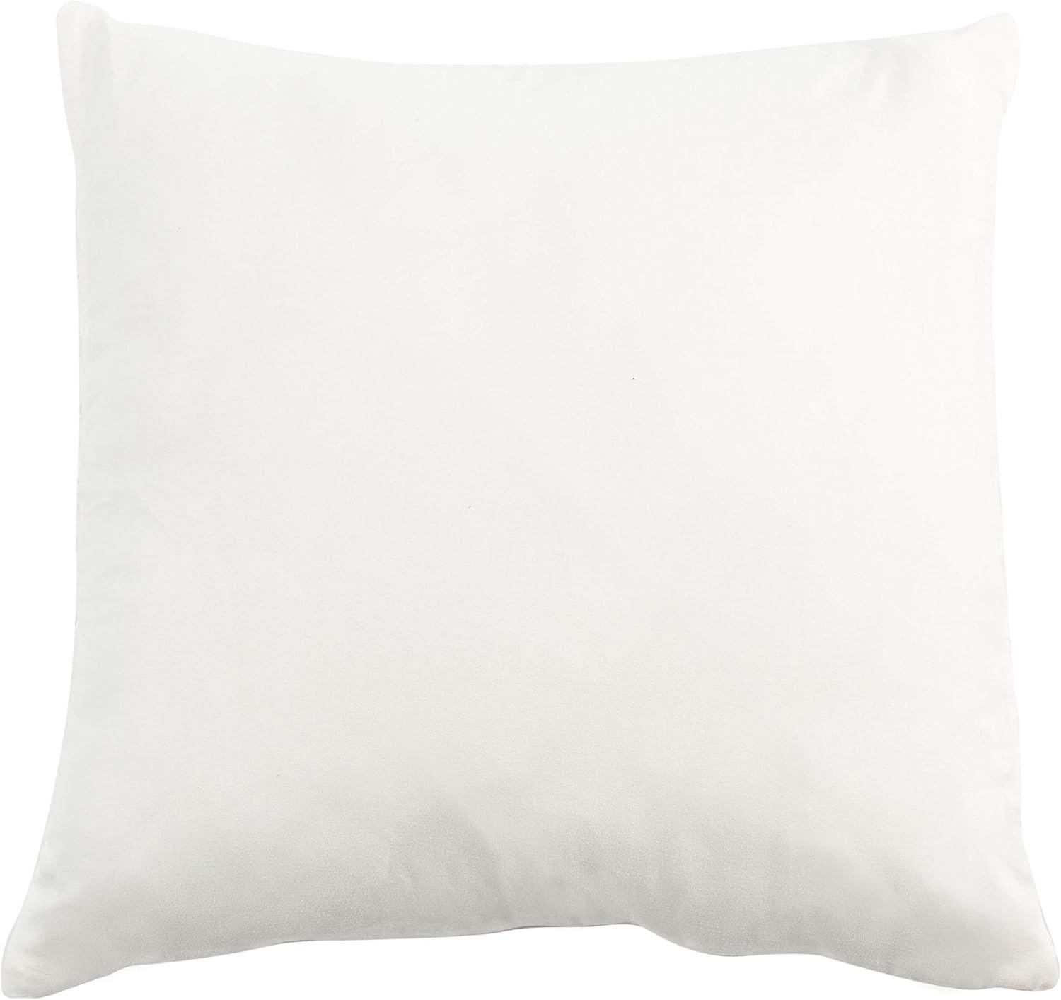 Teagen White Ruffled 18" Square Decorative Pillow