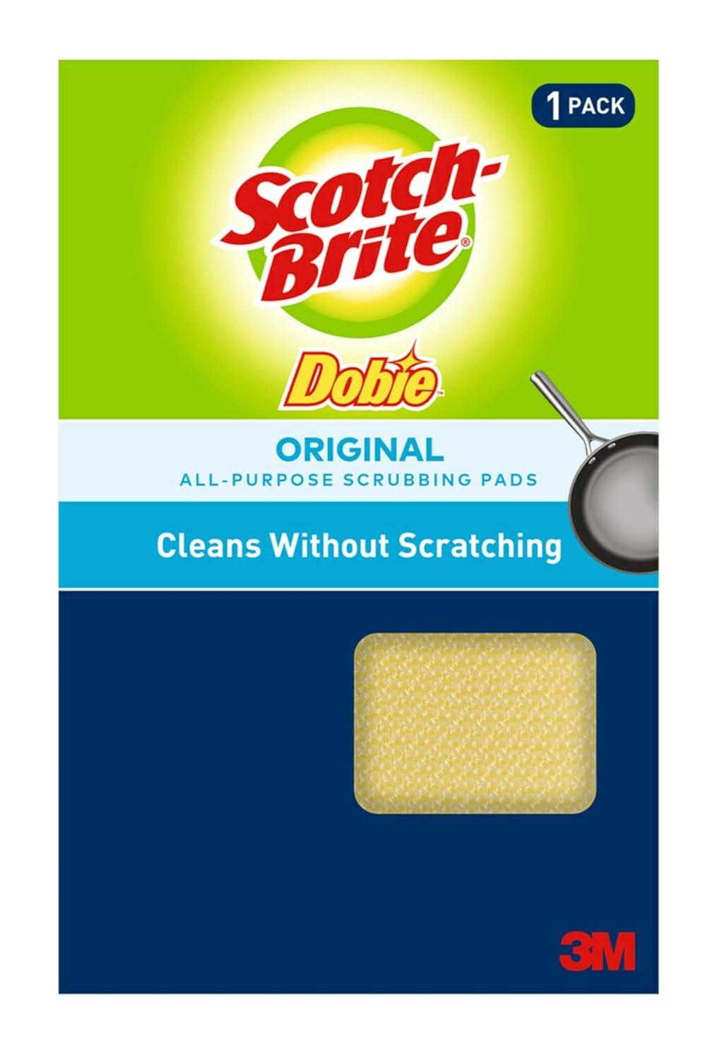 3M Scotch-Brite Dobie All Purpose Cleaning Pad  White 24 Sponges - 720