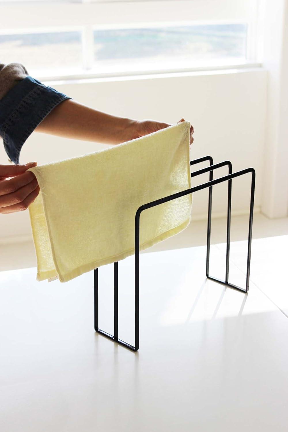 Black Steel Water Resistant Dishcloth Hanger