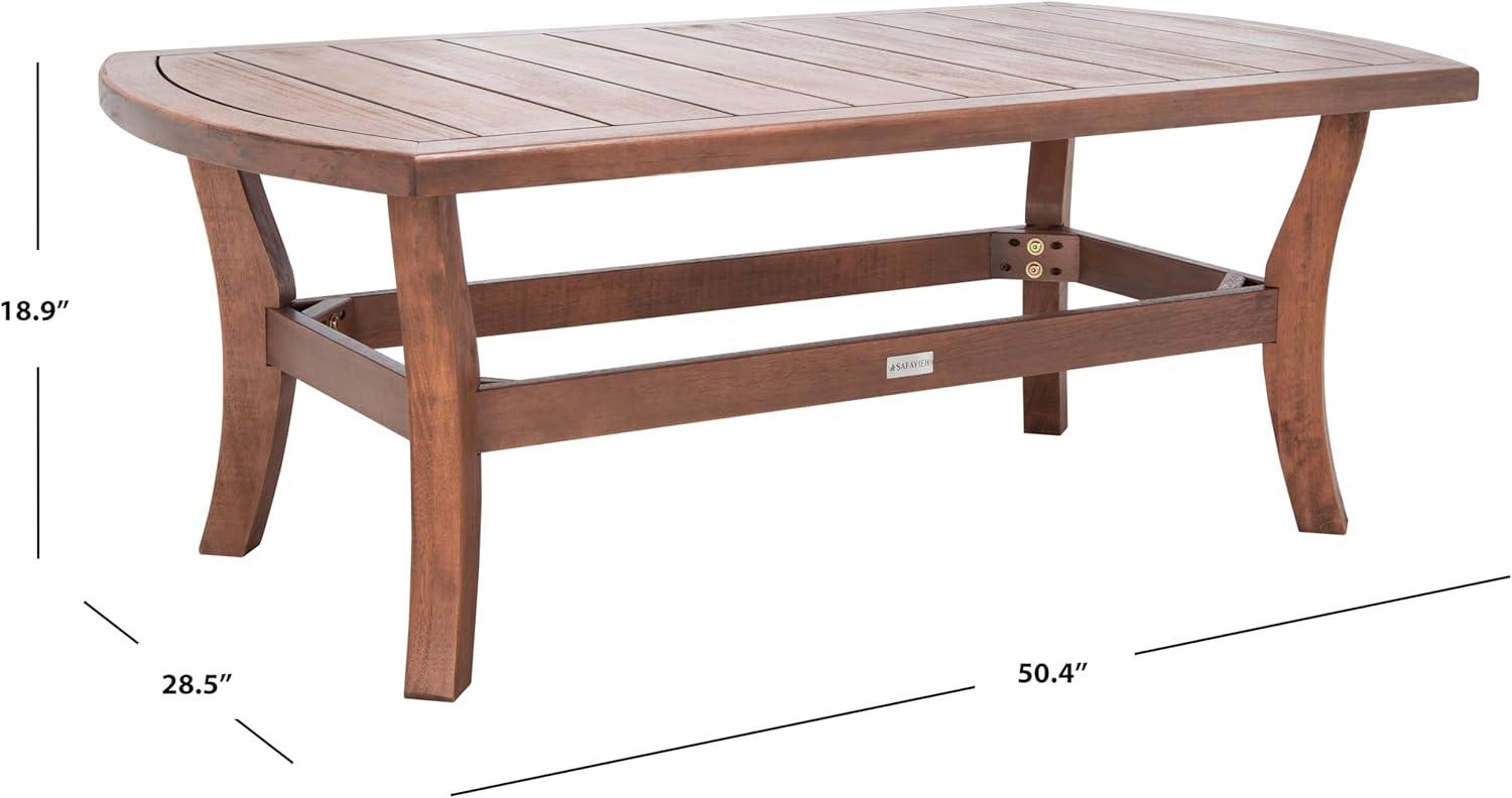 Eucalyptus Wood Payden 50" Natural Finish Outdoor Coffee Table