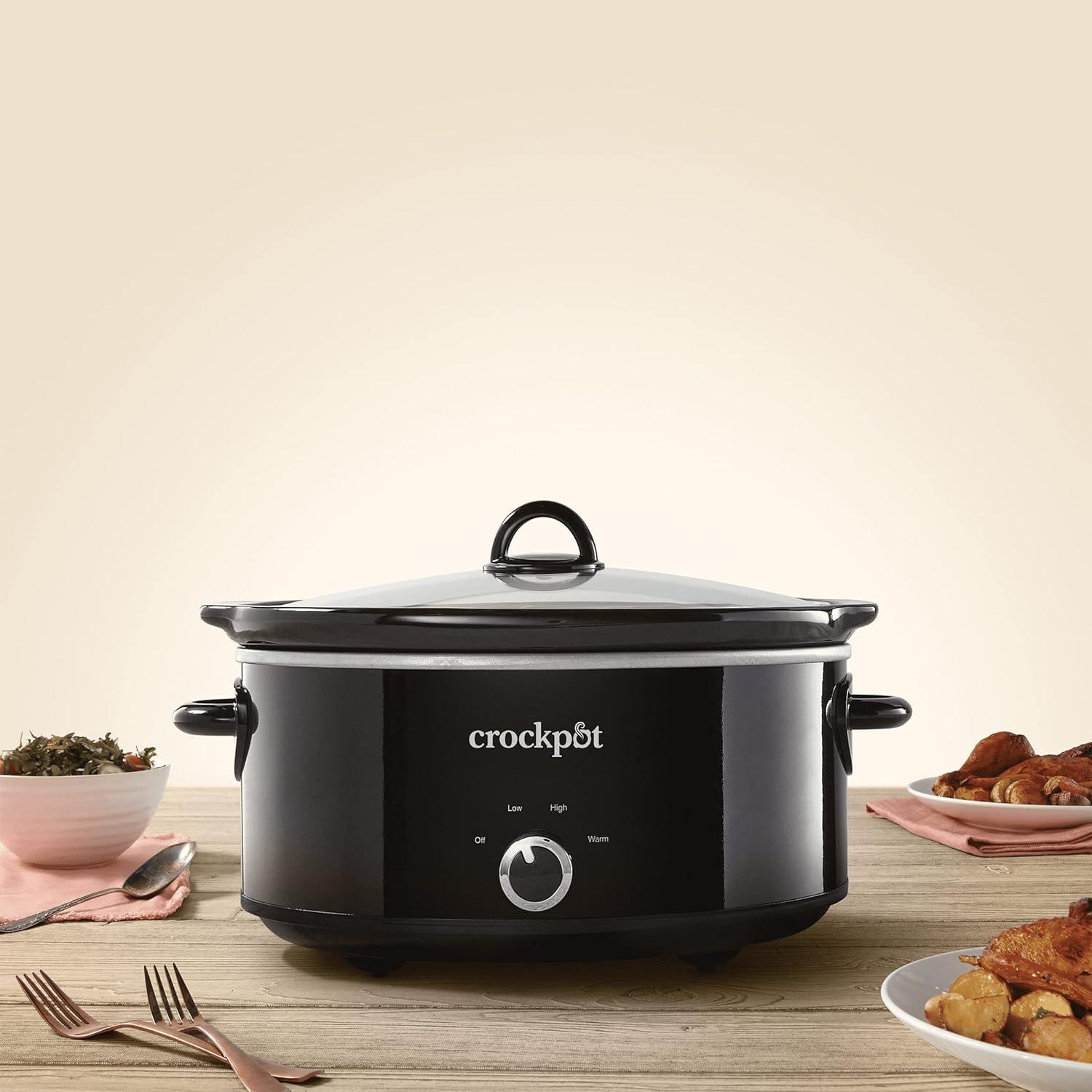 Crock-Pot® Manual 7-Quart Slow Cooker, Black