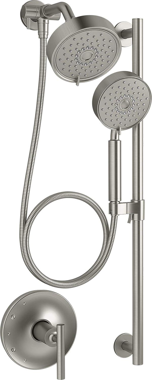 Kohler Purist Performance Showering Kit, 1.75 GPM Multifunction Showerhead and Handshower Package, Three Spray Settings