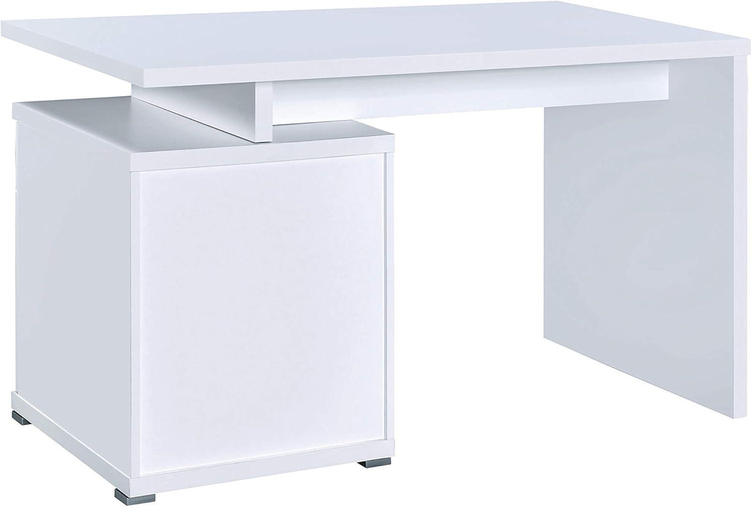 Irving 2 Drawer Office Desk with Reversible Cabinet - Coaster