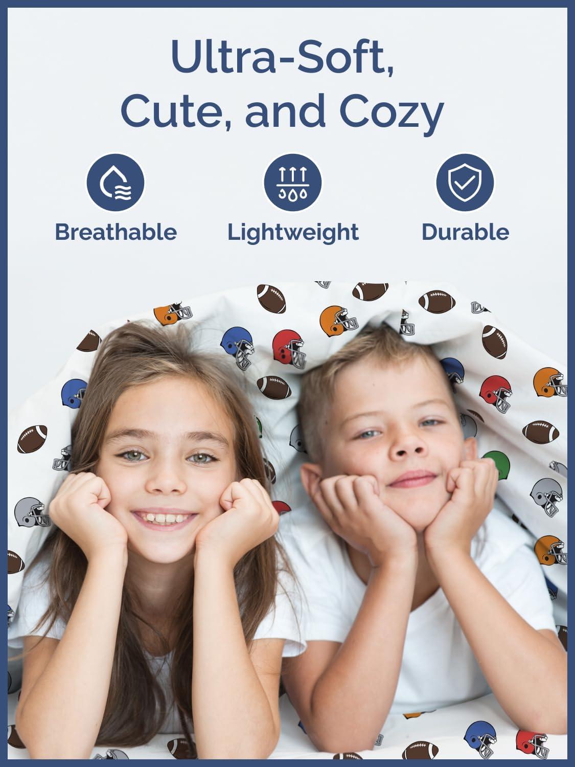 CGK Linens 4 Piece Kids Microfiber Sheet Set - Wrinkle Free - Cute, Cozy, Soft