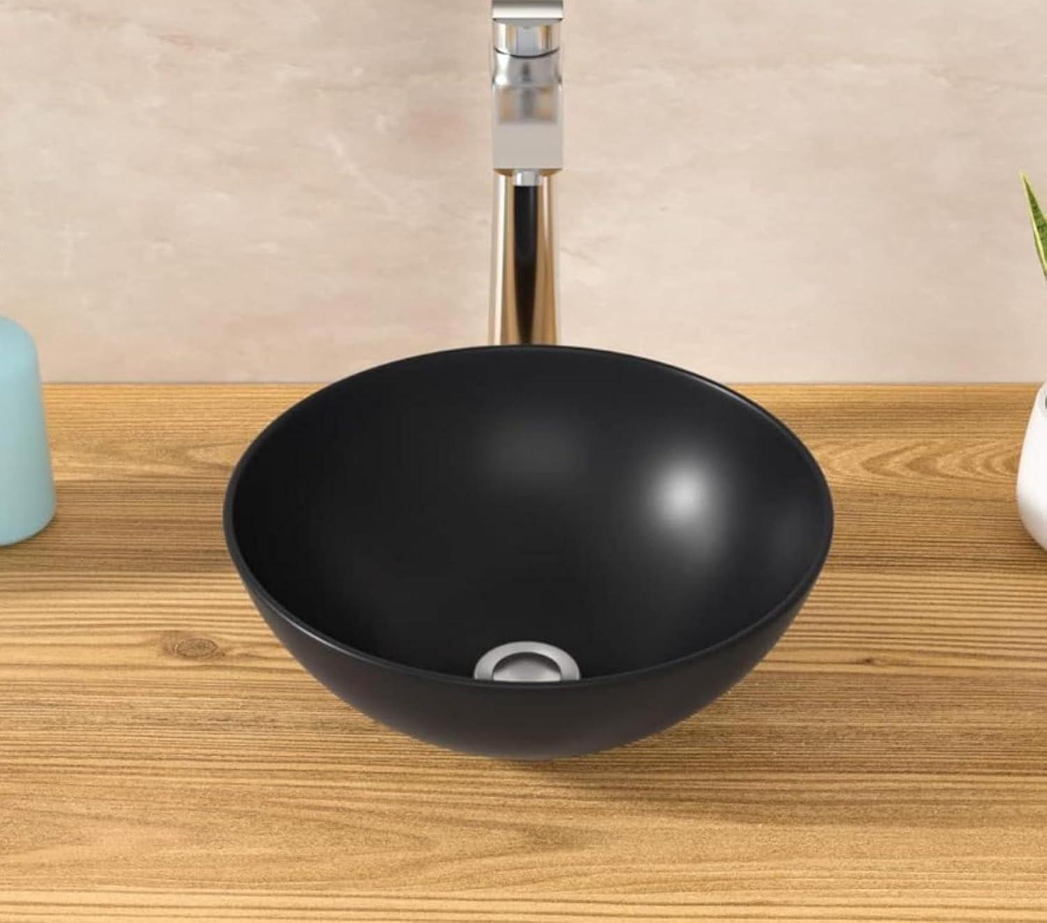 16 in. x 13 in. Porcelain Vessel Sink Egg Shape Bathroom Ceramic Oval Vanity Art Basin Modern in White