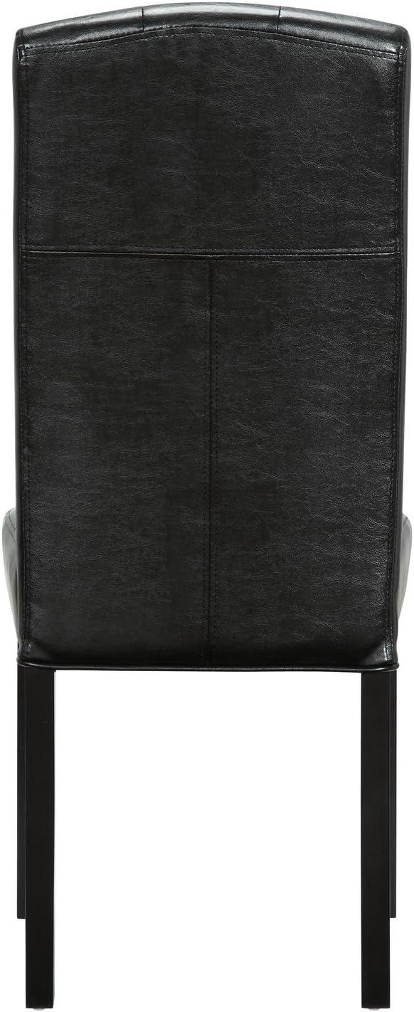 Modway Perdure Dining Side Chair Black: Vinyl Upholstered Parsons Style, Wood Frame, 285 lb Capacity