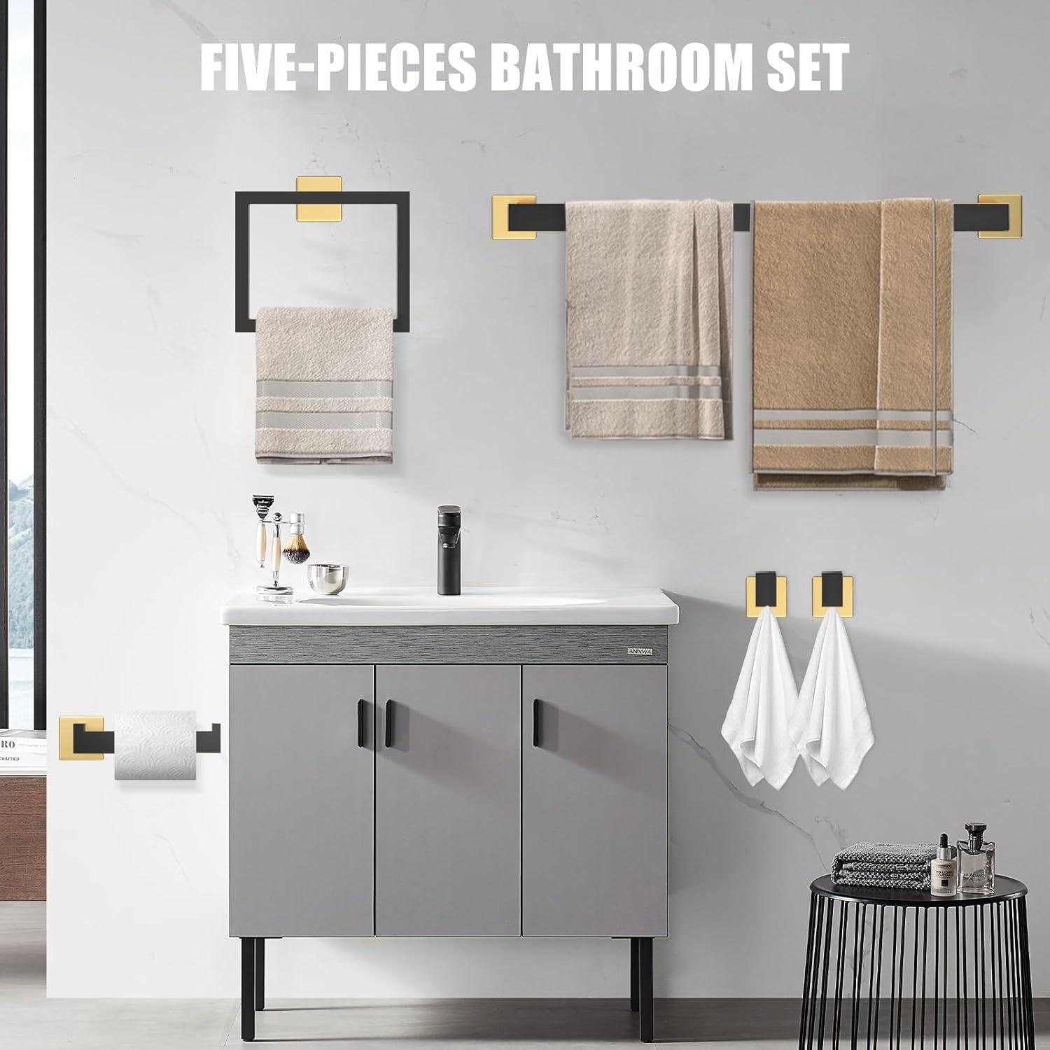 5-Piece Set Of Bathroom Hardware Accessories