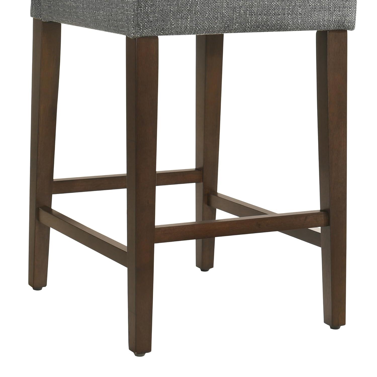 CHITA 25 inch Bar Stools Set of 2, Fabric in Fog Grey