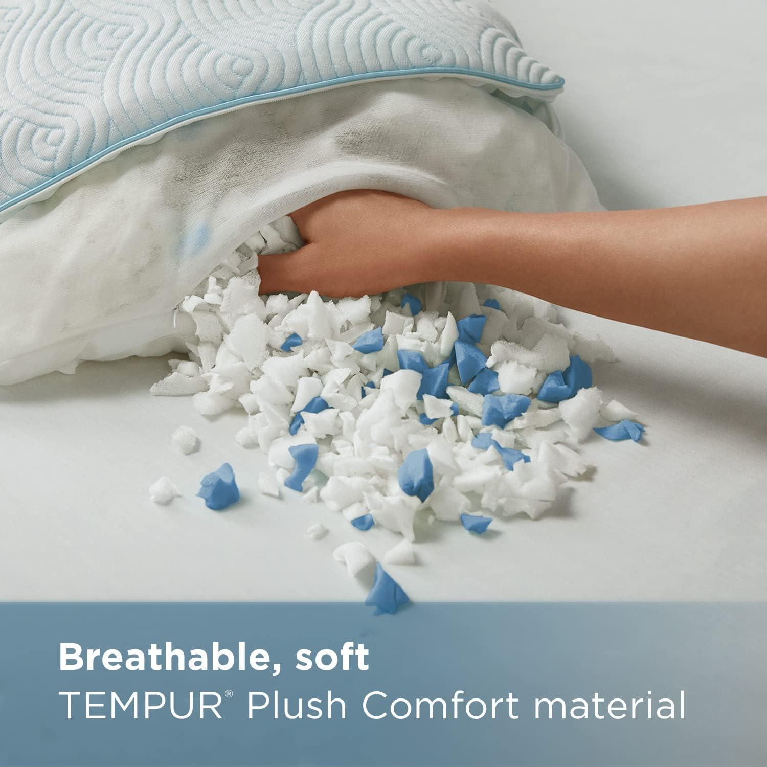 Tempur-Pedic Tempur-Cloud Memory Foam Adjustable + Cooling Cover Pillow, Adult, Queen