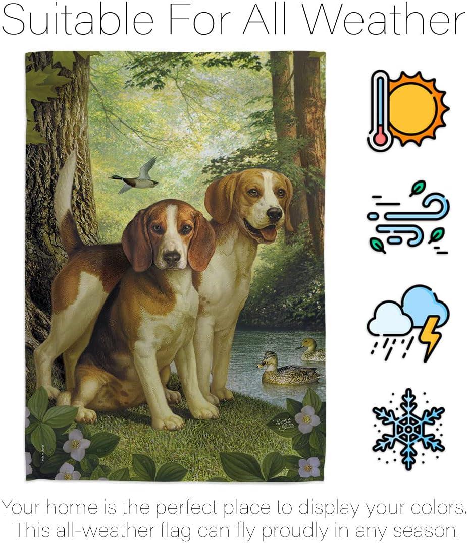 Breeze Decor Double Sided 40'' H x 28'' W Polyester Animal Flag Set