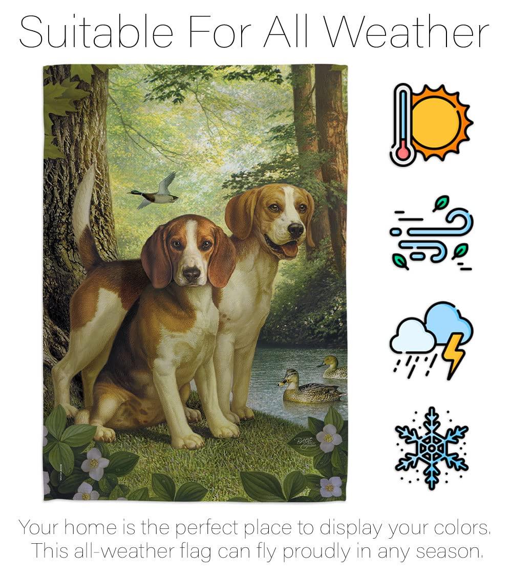 Breeze Decor Double Sided 40'' H x 28'' W Polyester Animal Flag Set