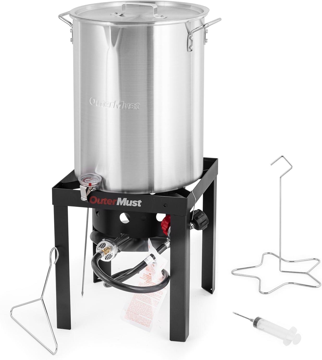 30 Qt Aluminum Propane Turkey Fryer with Accessories