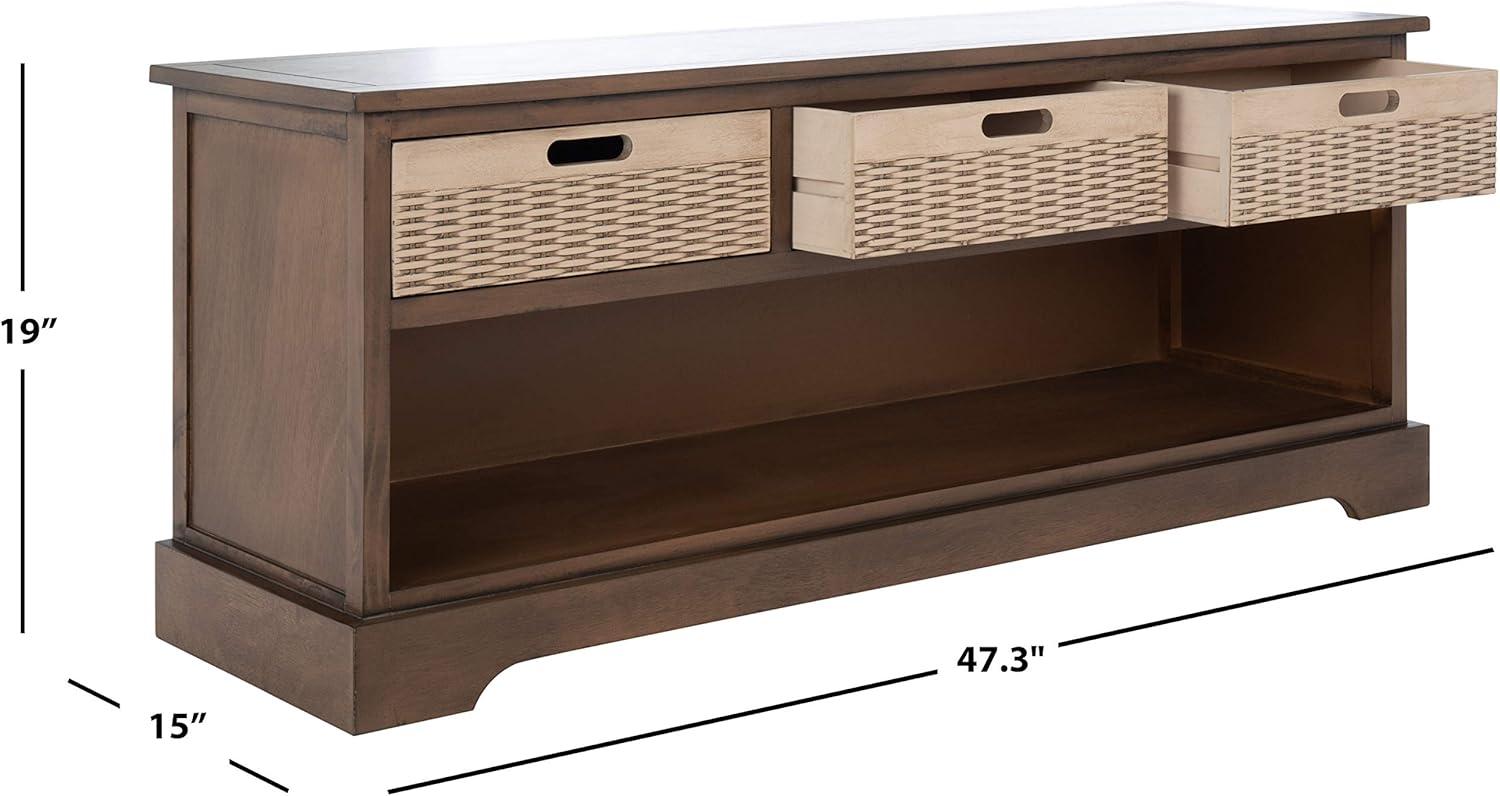 Landers 3 Drawer Storage Bench  - Safavieh