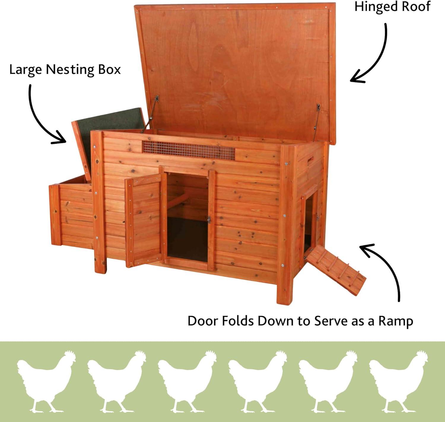 TRIXIE TRIXIE Chicken Coop with Nesting Box, up to 2 Chickens (Standard Size) or 4 Bantams