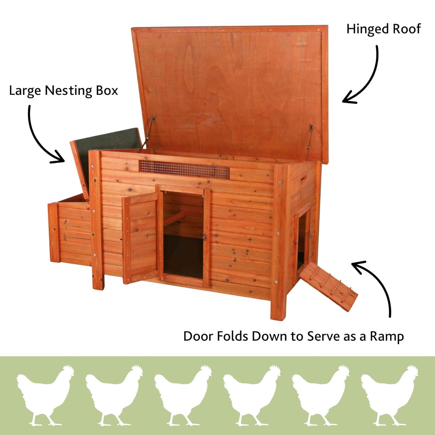 TRIXIE TRIXIE Chicken Coop with Nesting Box, up to 2 Chickens (Standard Size) or 4 Bantams