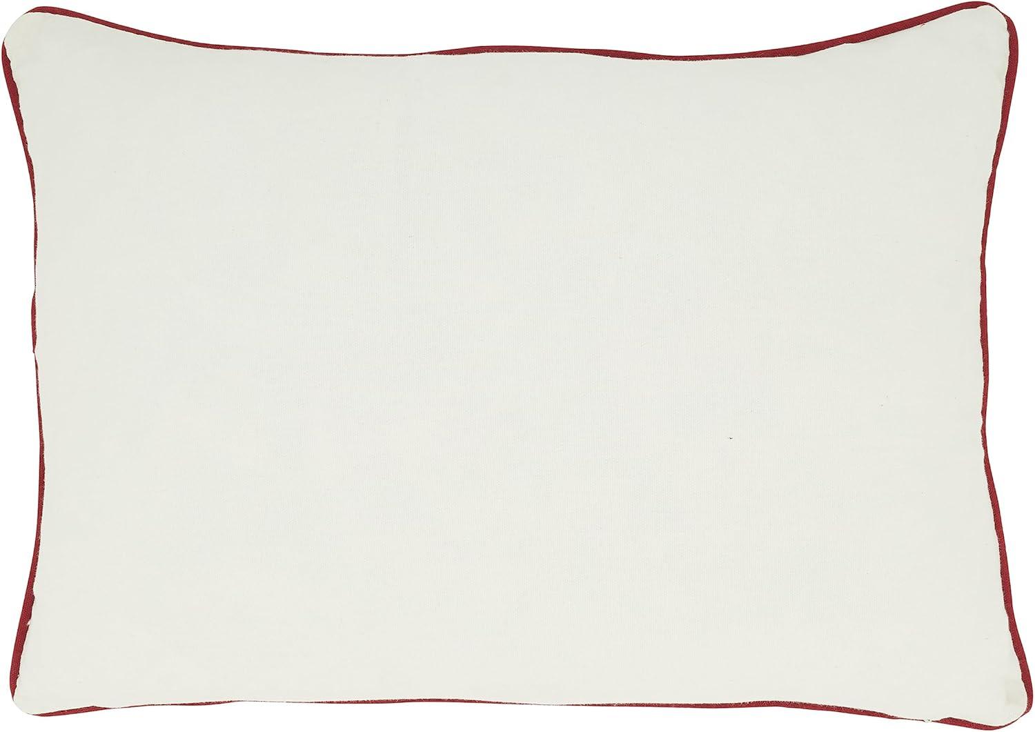 Saro Lifestyle Holiday Hues Red Berries Down Filled Throw Pillow, 14"x20", Multicolored