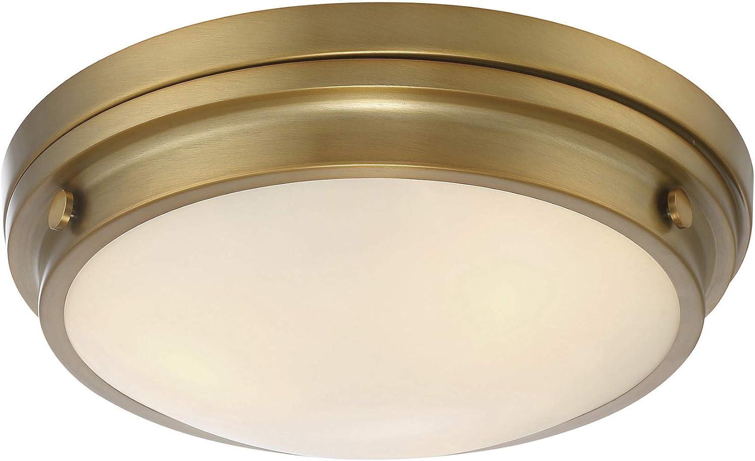 Savoy House Lucerne 3 - Light Flush Mount in  Warm Brass