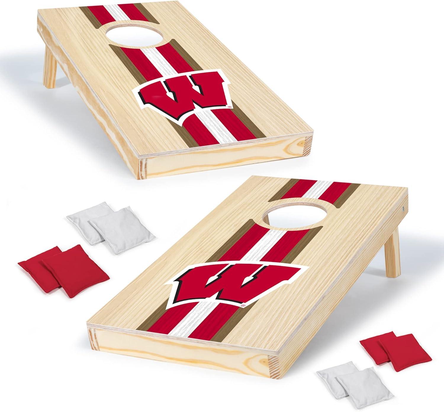 NCAA Wisconsin Badgers 1'x2' Wood Cornhole Set