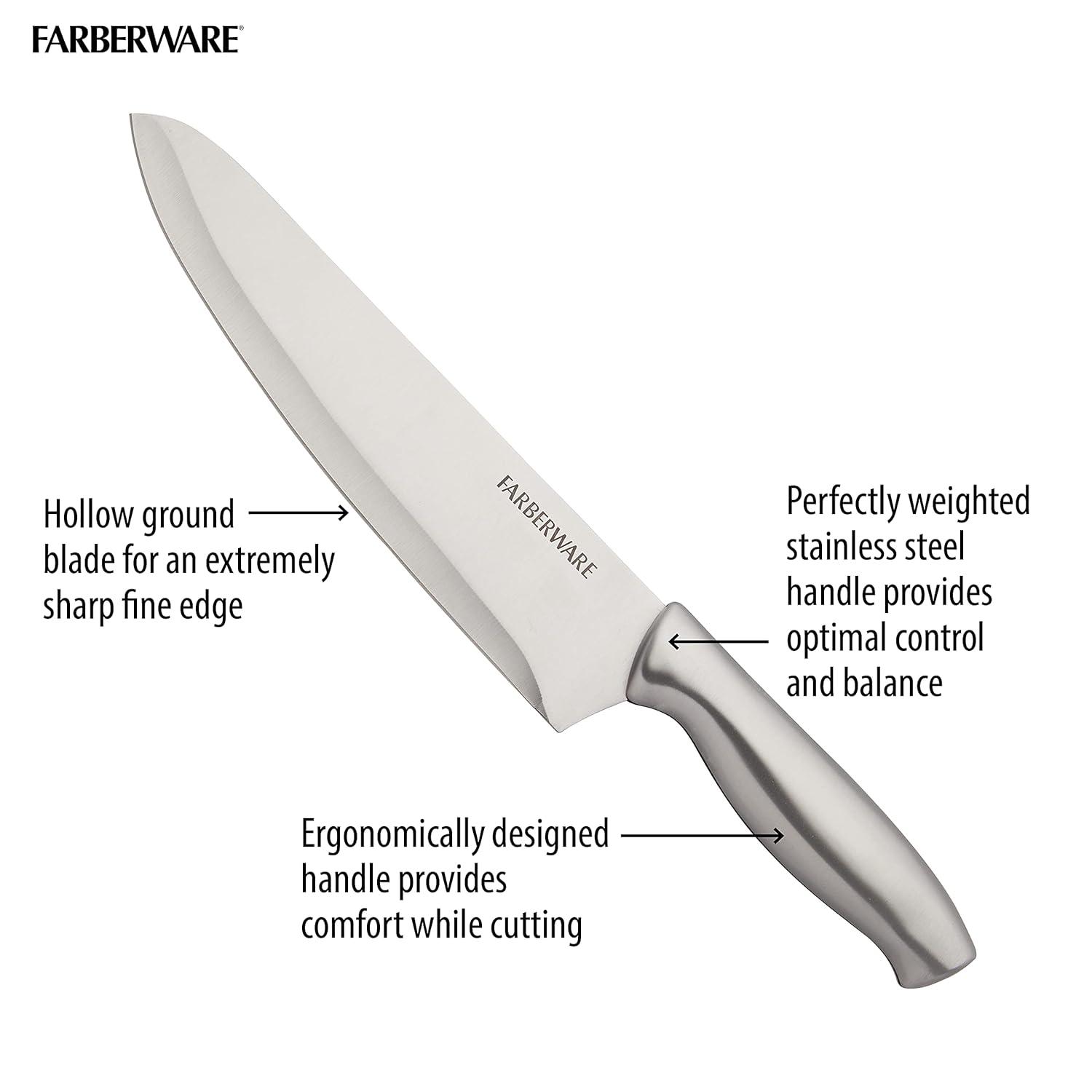 Farberware Farberware 15-Piece High Carbon Stainless Steel Knife Block Set