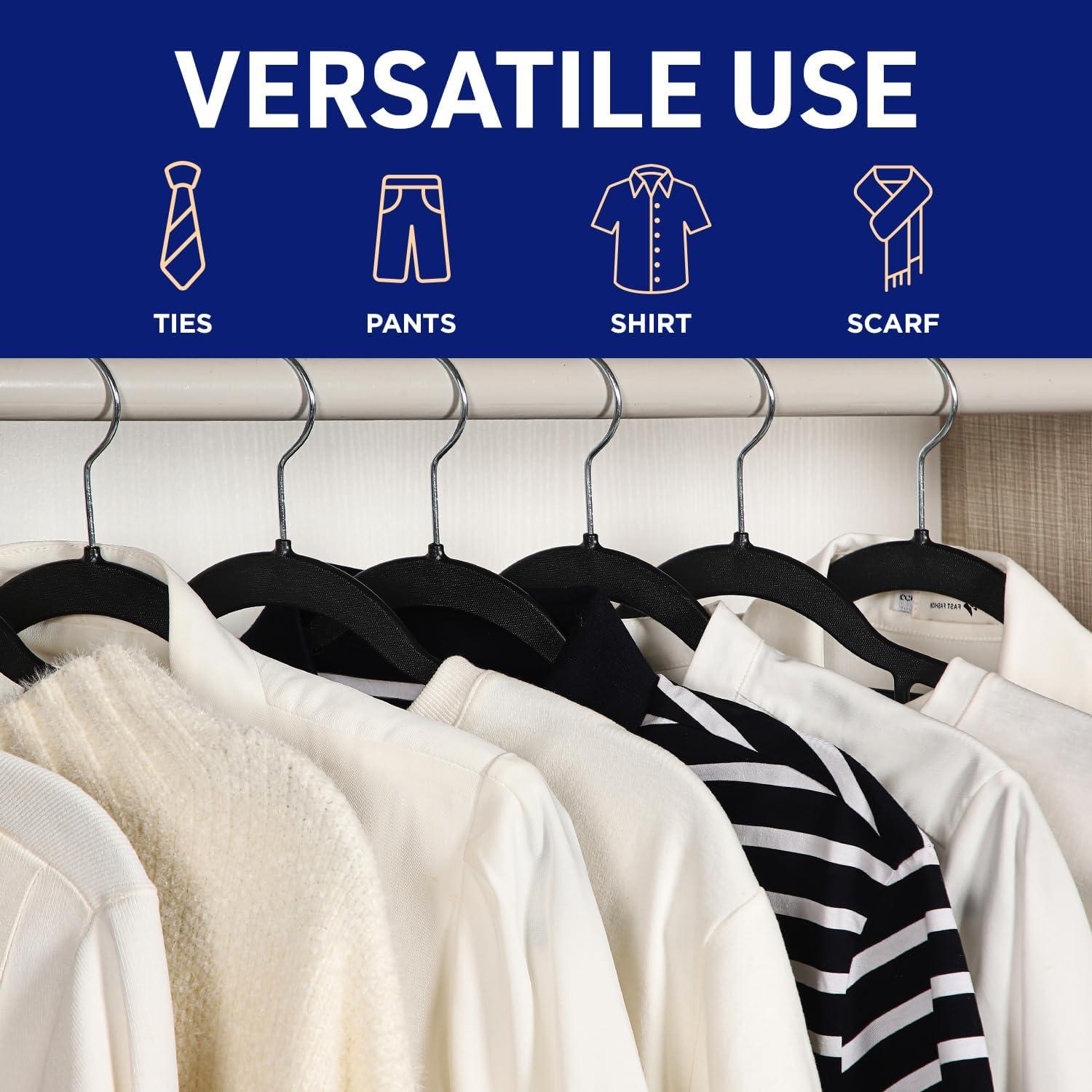 Lifemaster Dry Wet Cloth Hangers with 360° Swivel Hook, Non-Slip, Space-Saving, and Sleek Design