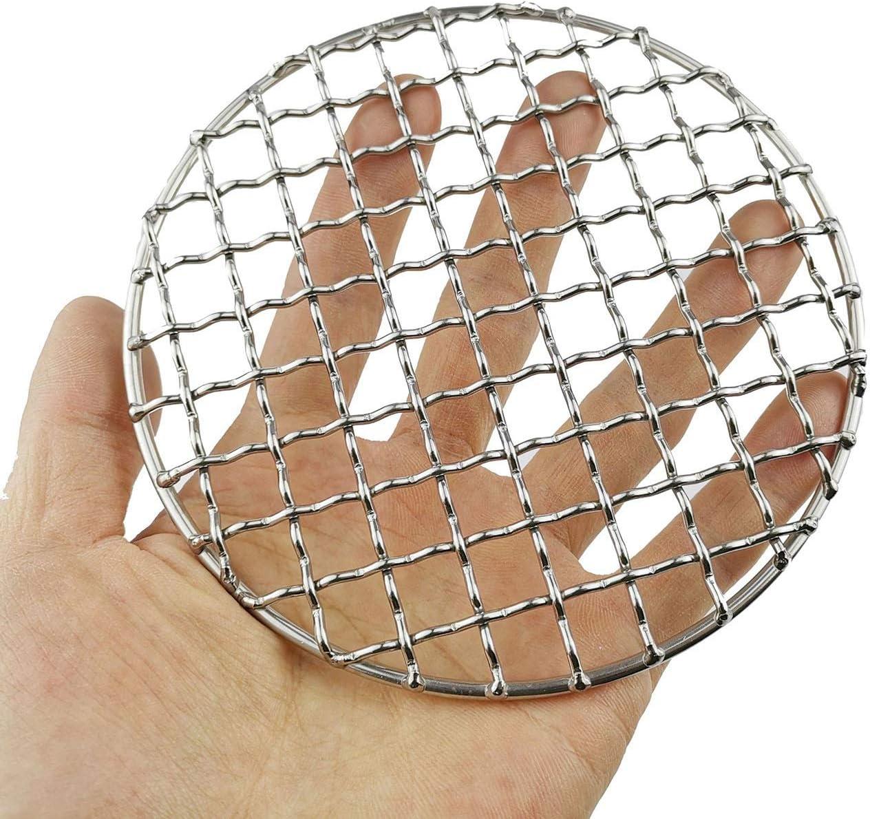 2 Pcs Barbecue Grill Grate Foldable Cooking Grates for Rack Silver