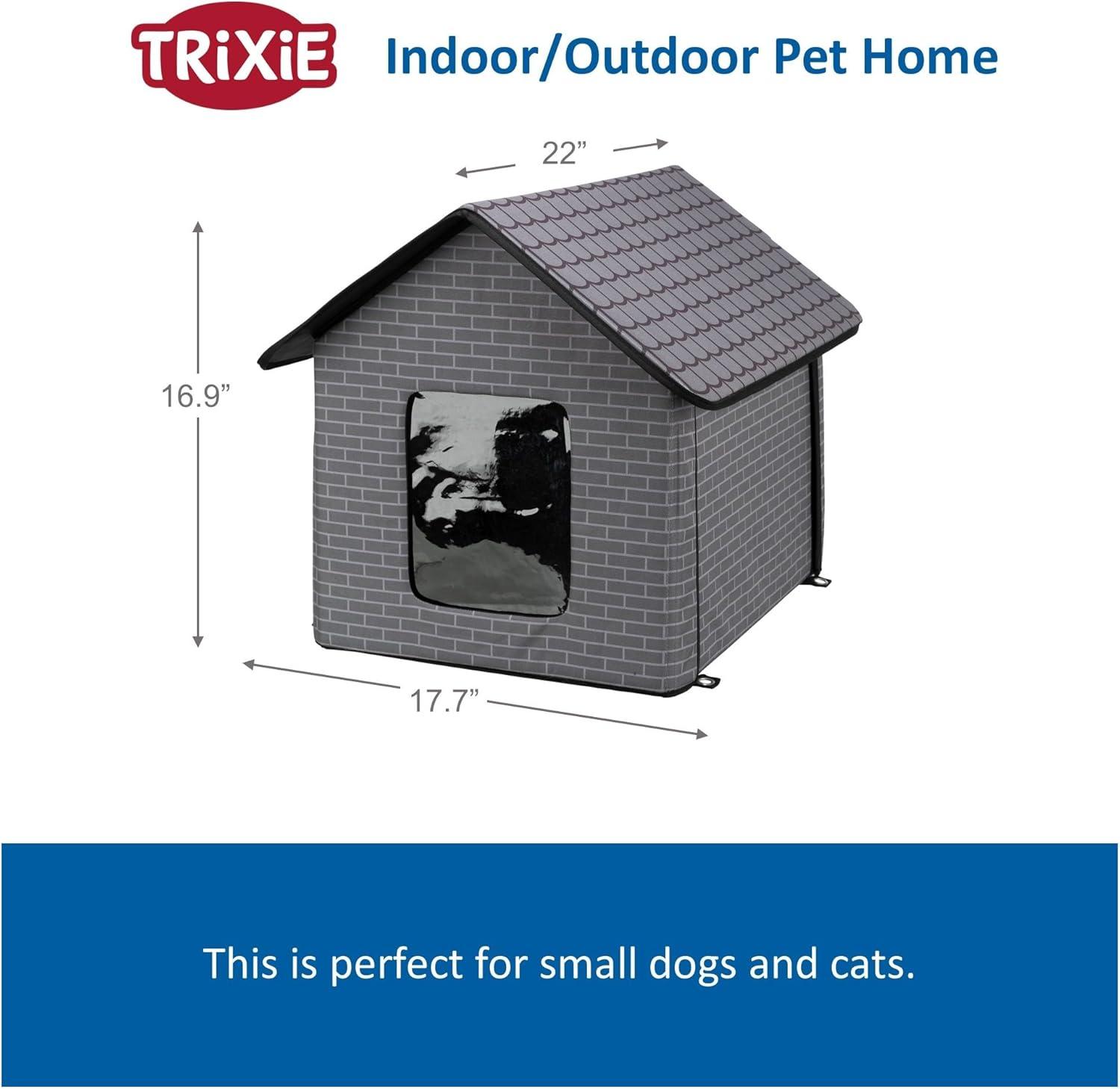 TRIXIE TRIXIE Insulated Outdoor Pet House, Waterproof Material, For Small Dogs and Cats, Feral Cats