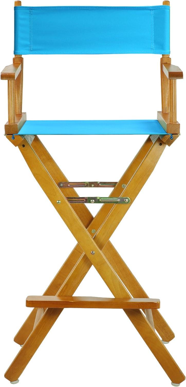 Casual Home 30" Director's Chair Honey Oak Frame-Turquoise Canvas