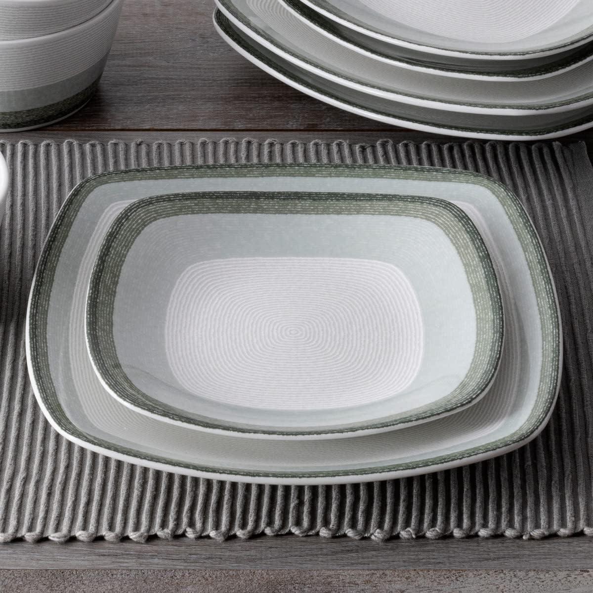 Noritake Colorscapes Layers Square 12-Piece Dinnerware Set, Service for 4