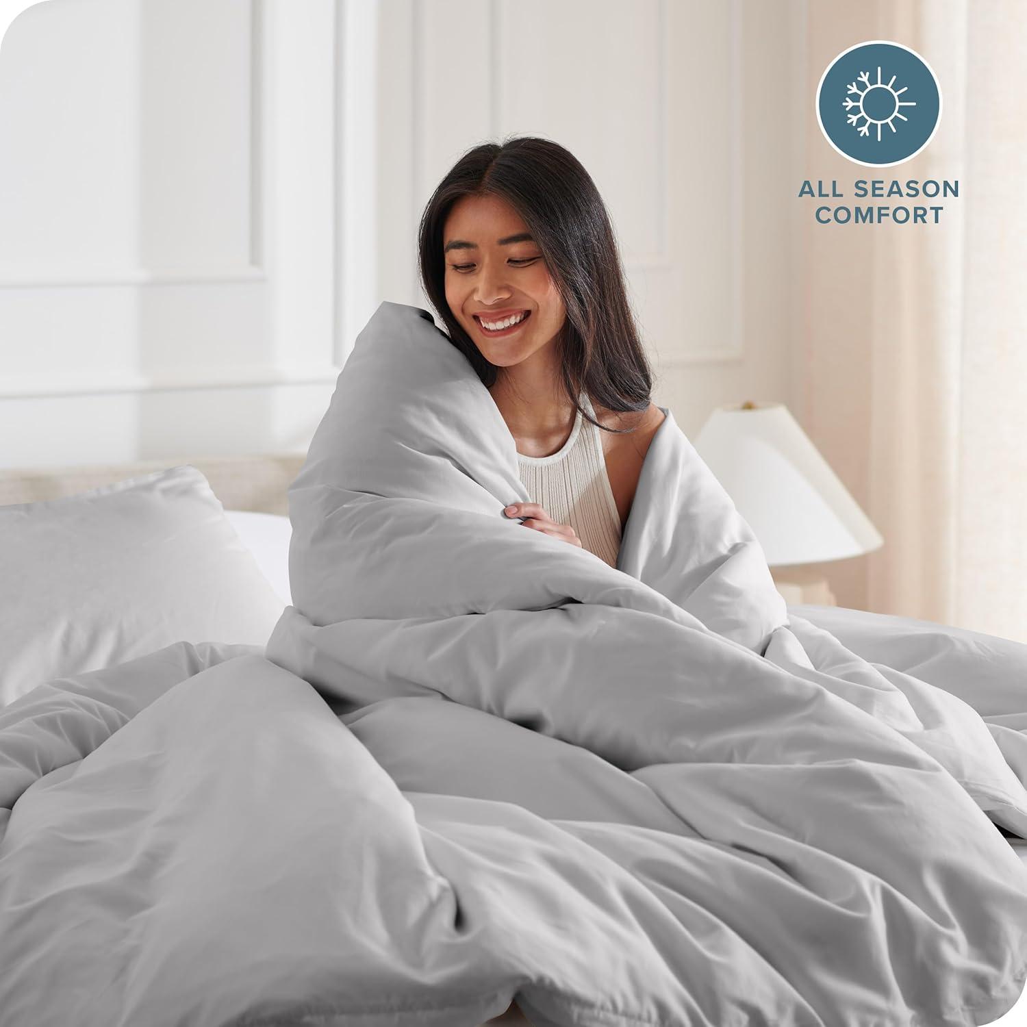 Bare Home Washed Microfiber Duvet Cover Set