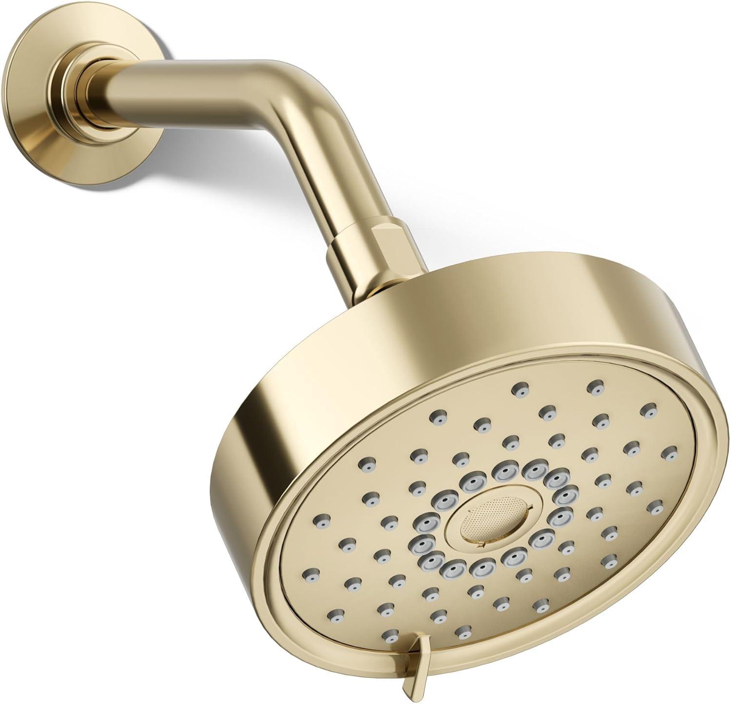 Kohler Purist® 1.75 Gpm Multifunction Wall Mount Showerhead, Three Spray Settings, 5.5" High Pressure Spray Head