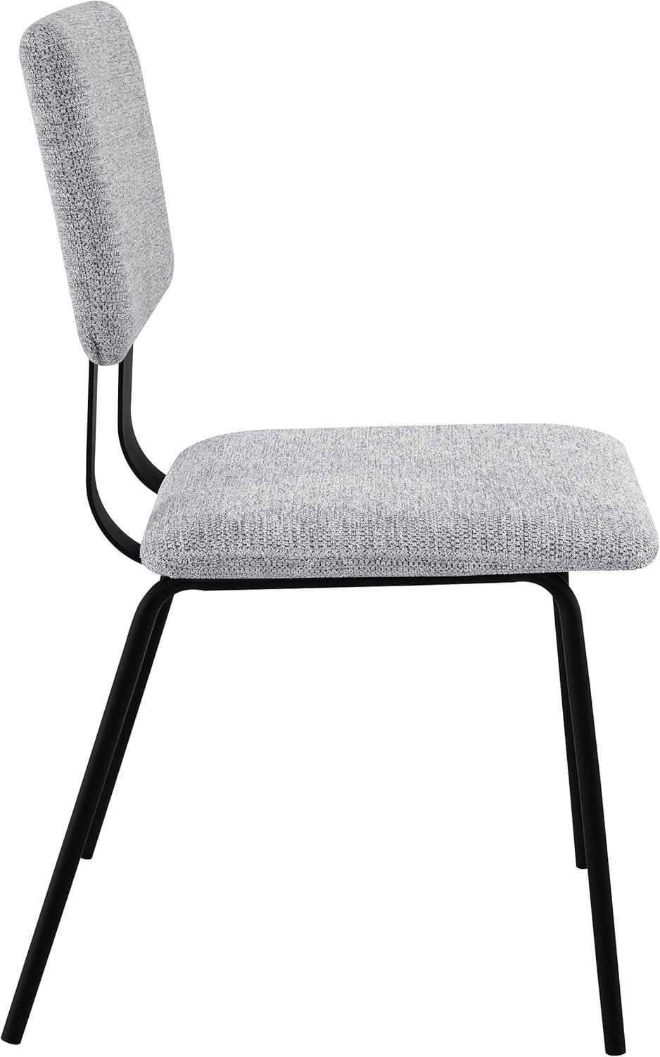 Coaster Calla Contemporary Fabric Upholstered Dining Side Chair in Gray