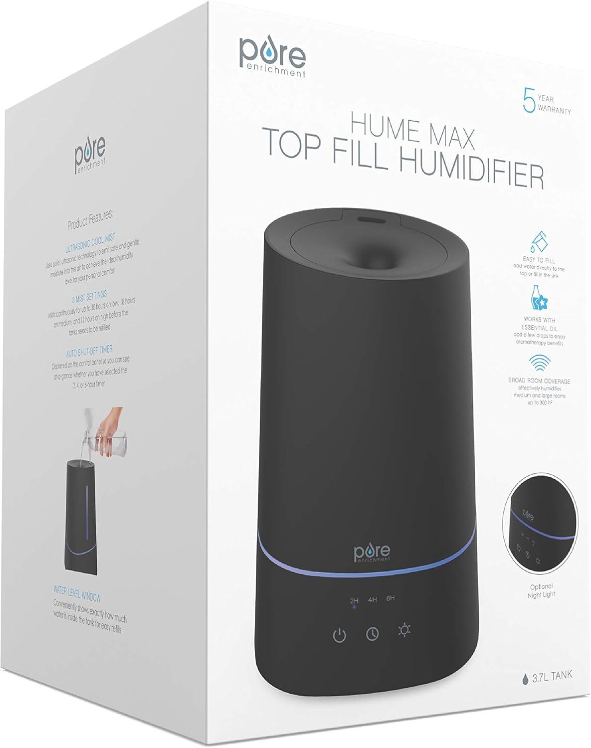 Pure Enrichment Pure Enrichment Hume 3.7 Gallons Cool Mist Ultrasonic Tabletop Humidifier for 300 Cubic Feet