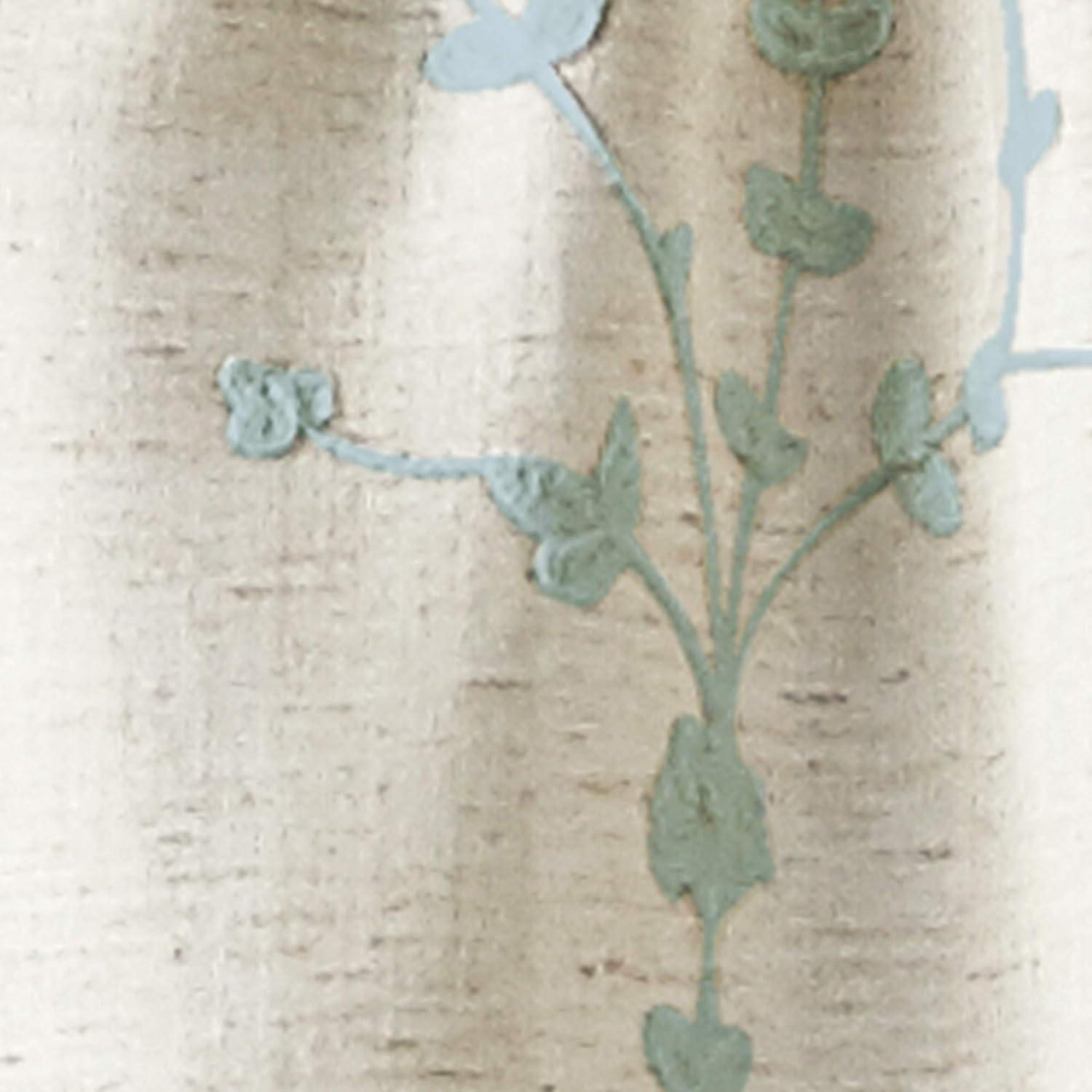 CHF Lynette Indoor , Polyester/Linen/Other Fiber , Light Filtering Tailored Valance Rod Pocket , Aqua , 56"x14"