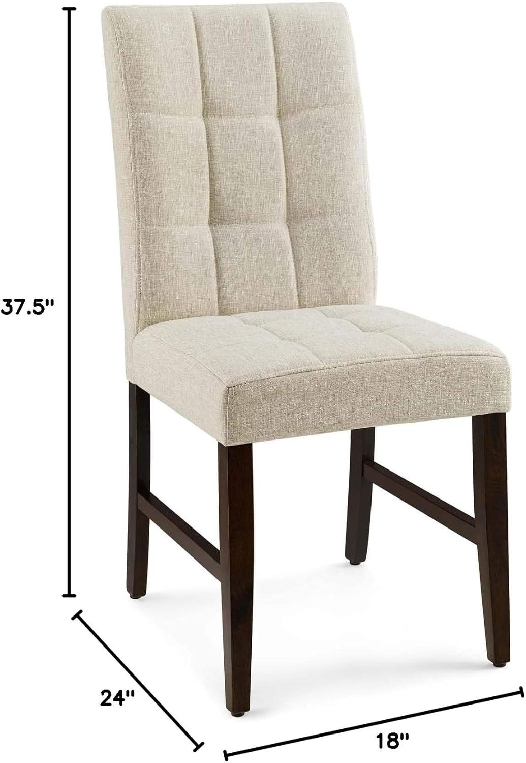 Promulgate Biscuit Tufted Upholstered Fabric Dining Side Chair by Modway