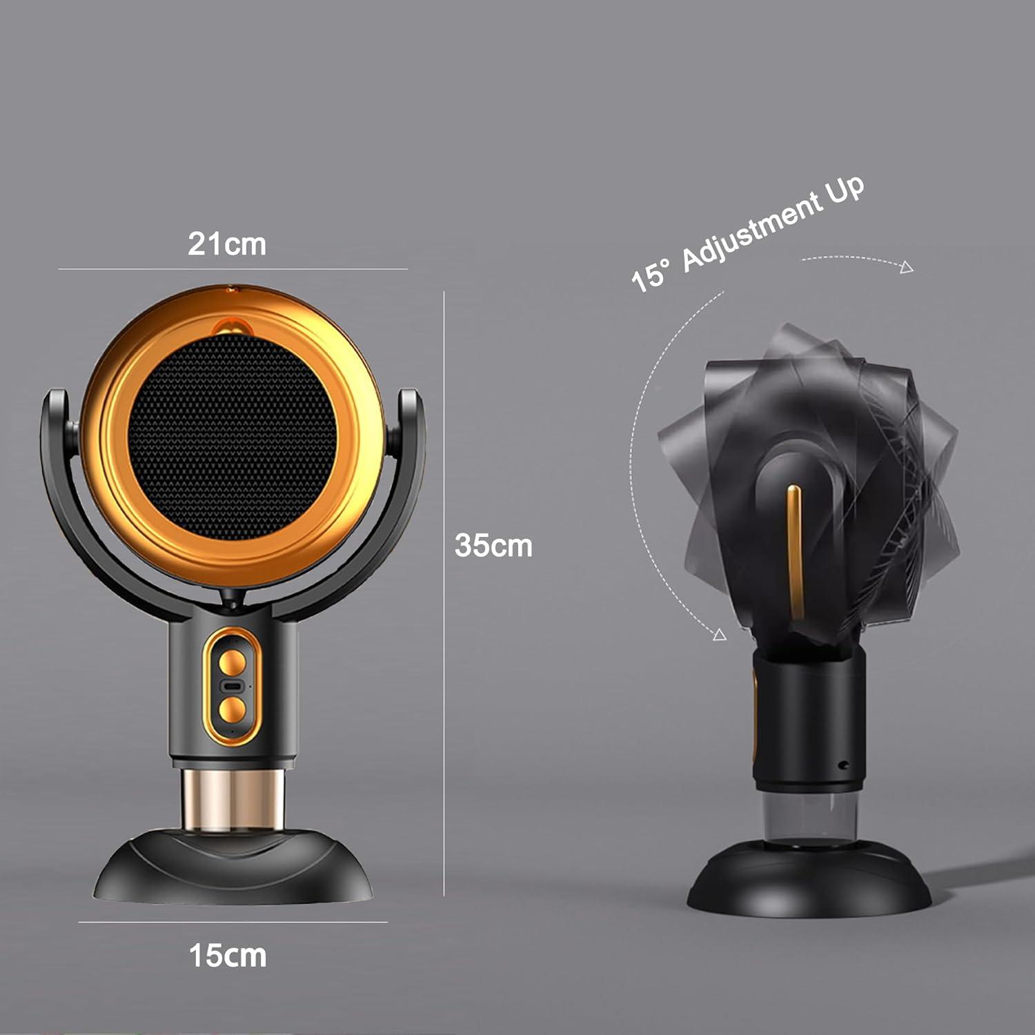 Daiosportswear Smoke Fan for Smoking indoors, the High Fan for Smoking, Wireless Mini Portable Range Anion Desktop Range Hood/Purifier Compact Fan Aromatherapy Diffuser Filter