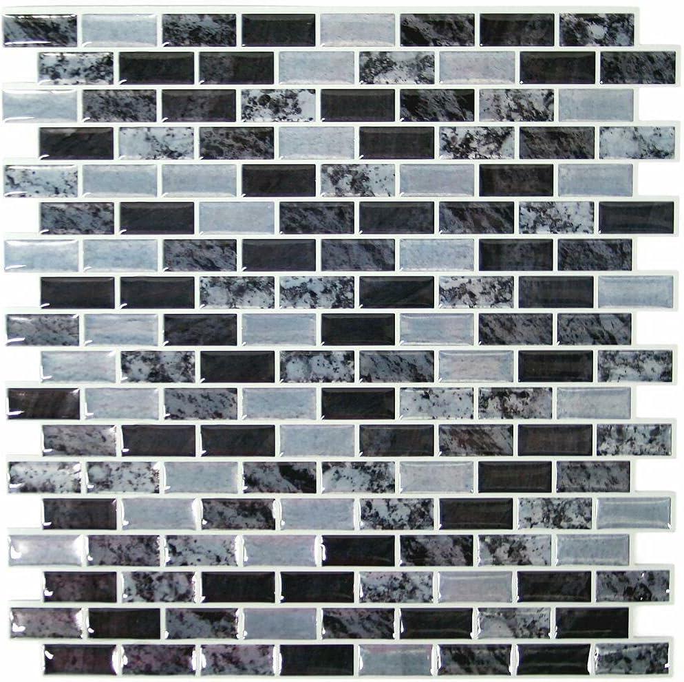 10.5'' W x 10.5'' L PVC Peel and Stick Mosaic Tile