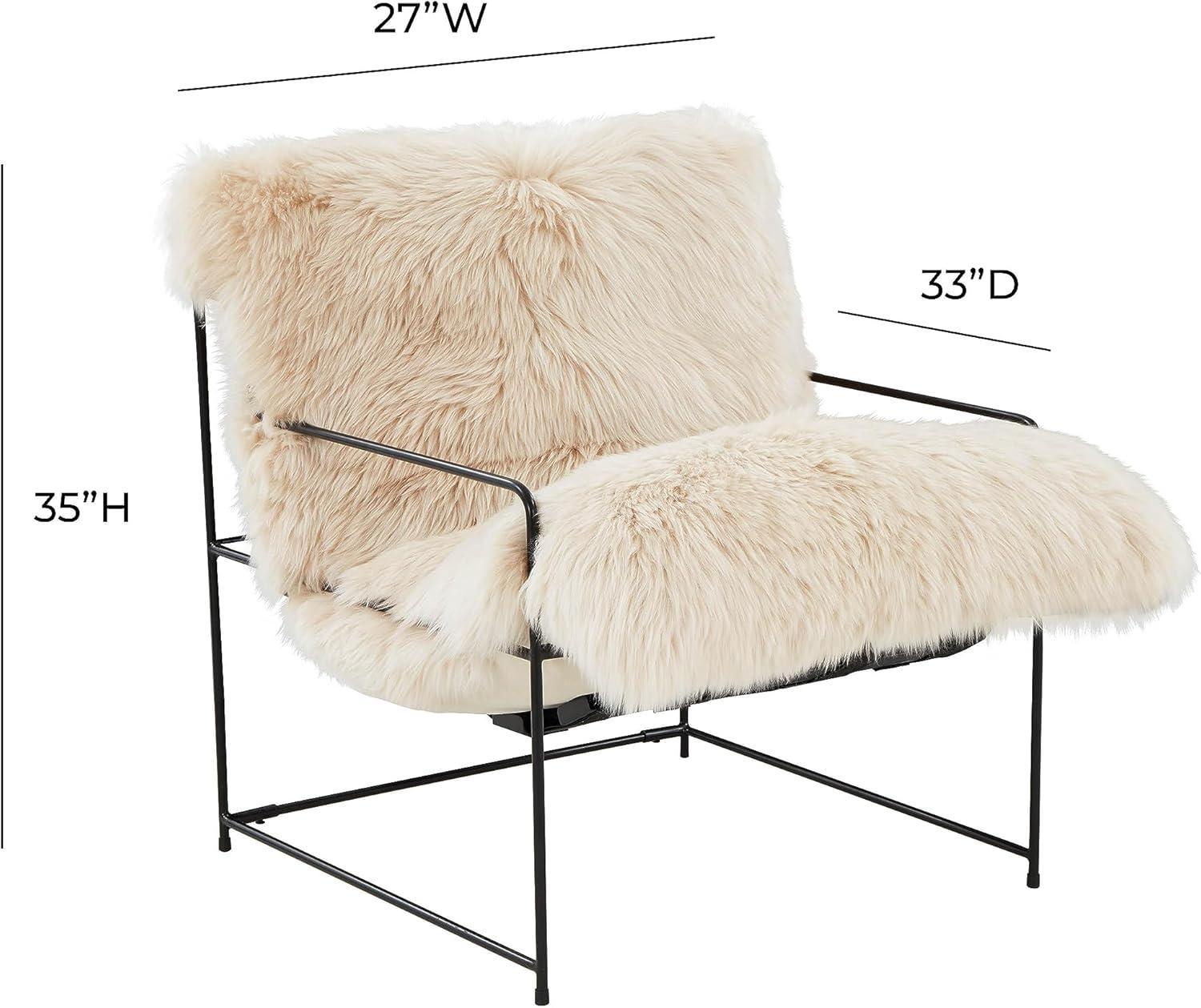 TOV Furniture Kimi Genuine Sheepskin chair