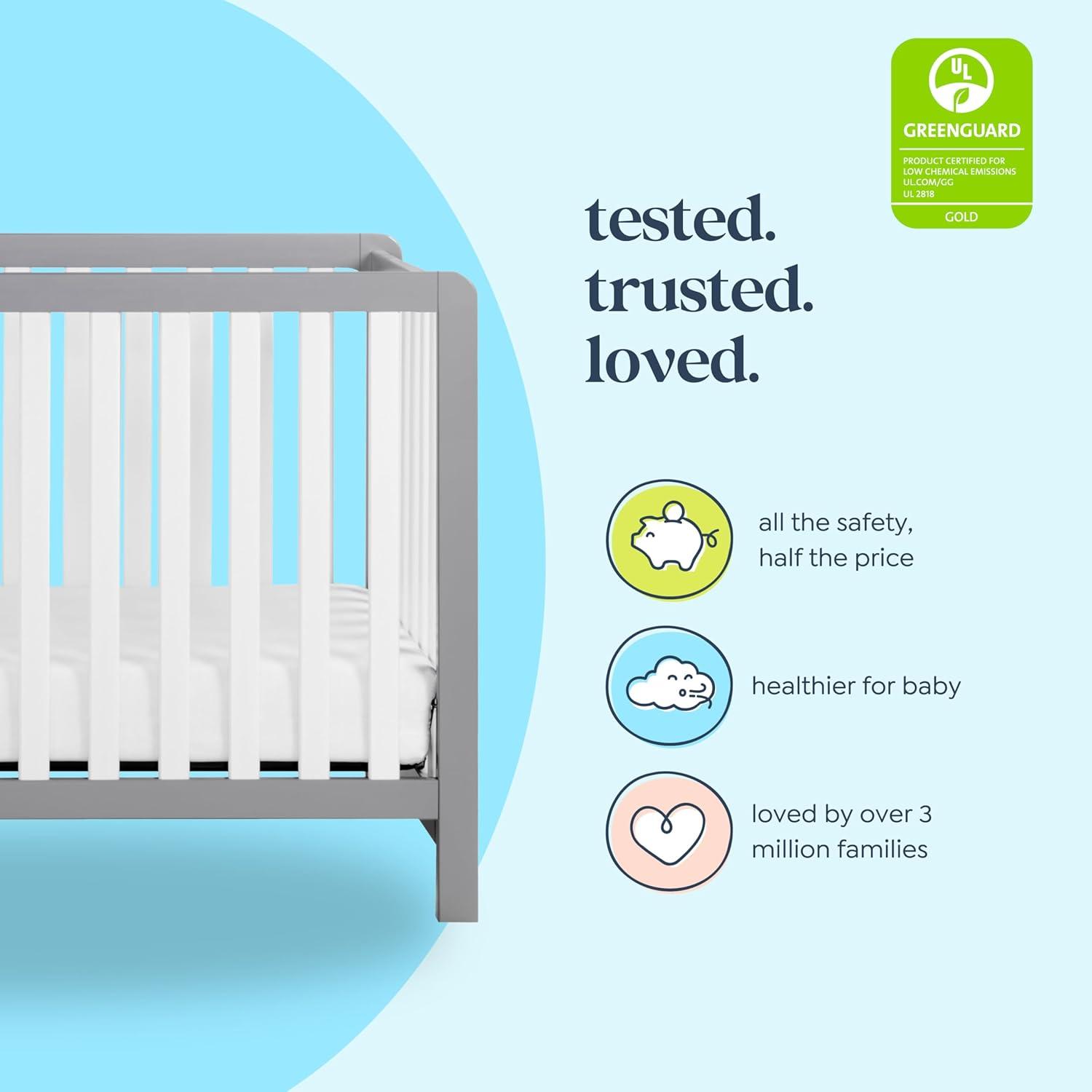 Carter's by DaVinci Colby 4-in-1 Convertible Crib in Gray and White