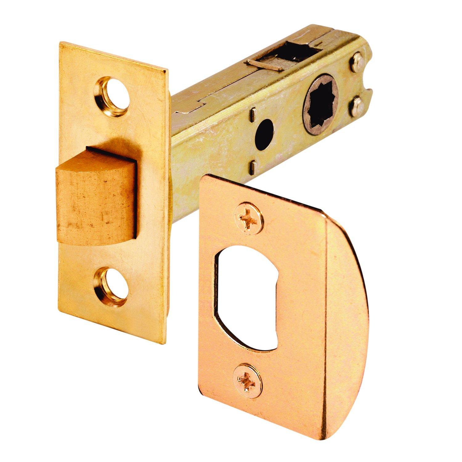 Prime-Line Steel Passage Door Latch, 1 in. x 2-1/4 in. Dimensions with 9/32 in. and 1/4 in. Square Drive, Brass (Single Pack) | Wayfair