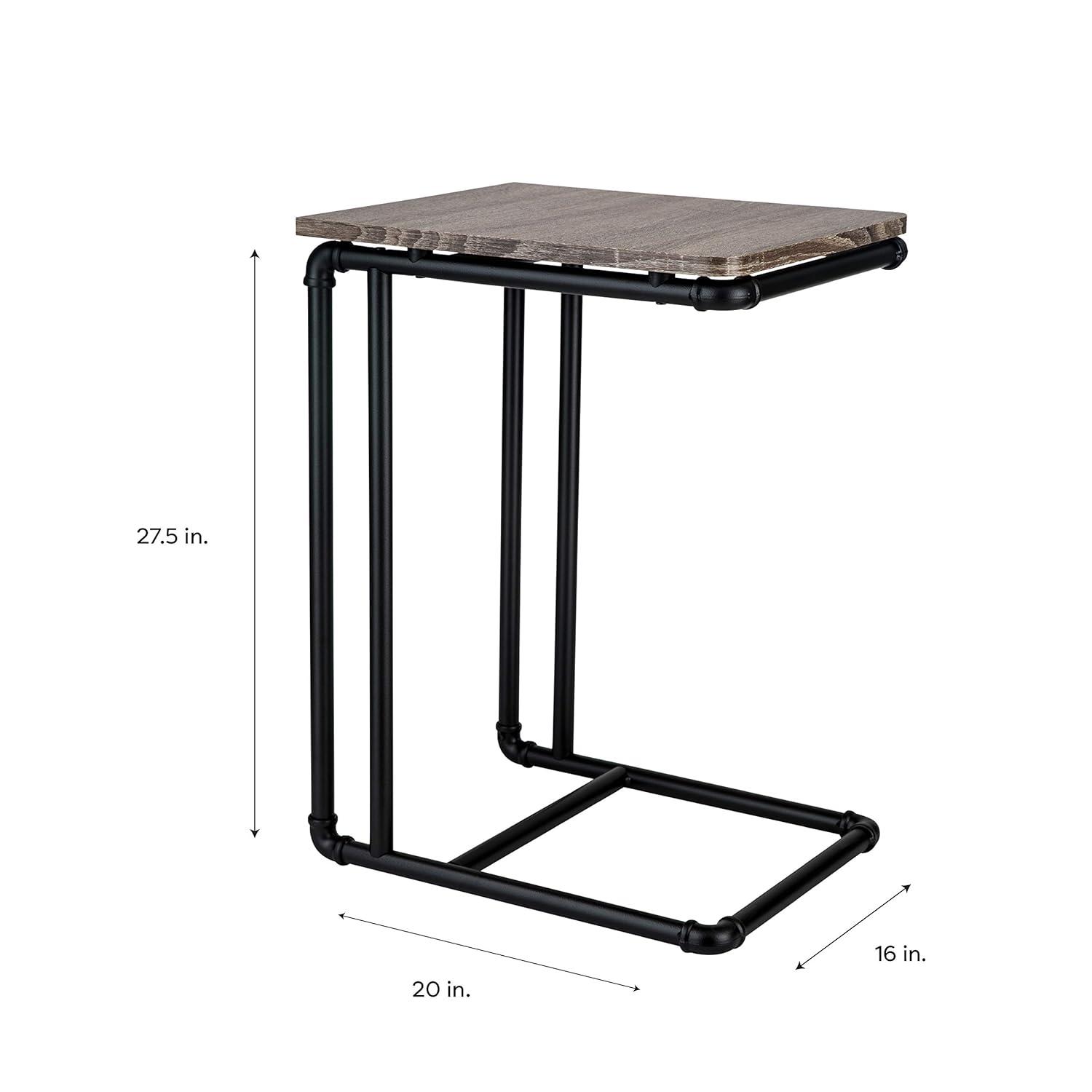 Organize It All Pipe Line L-Shaped Side Table