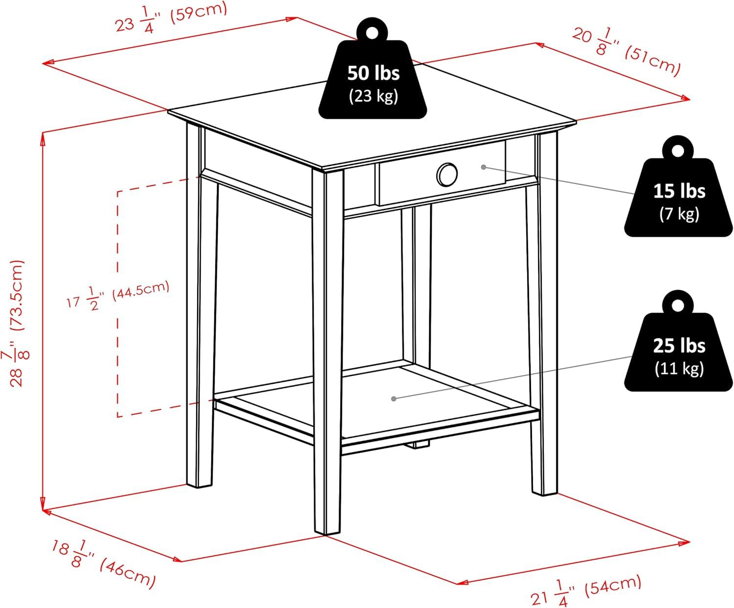 Winsome Studio End / Printer Table Honey: Wood Composite Stand with Drawer, Living Room Accent