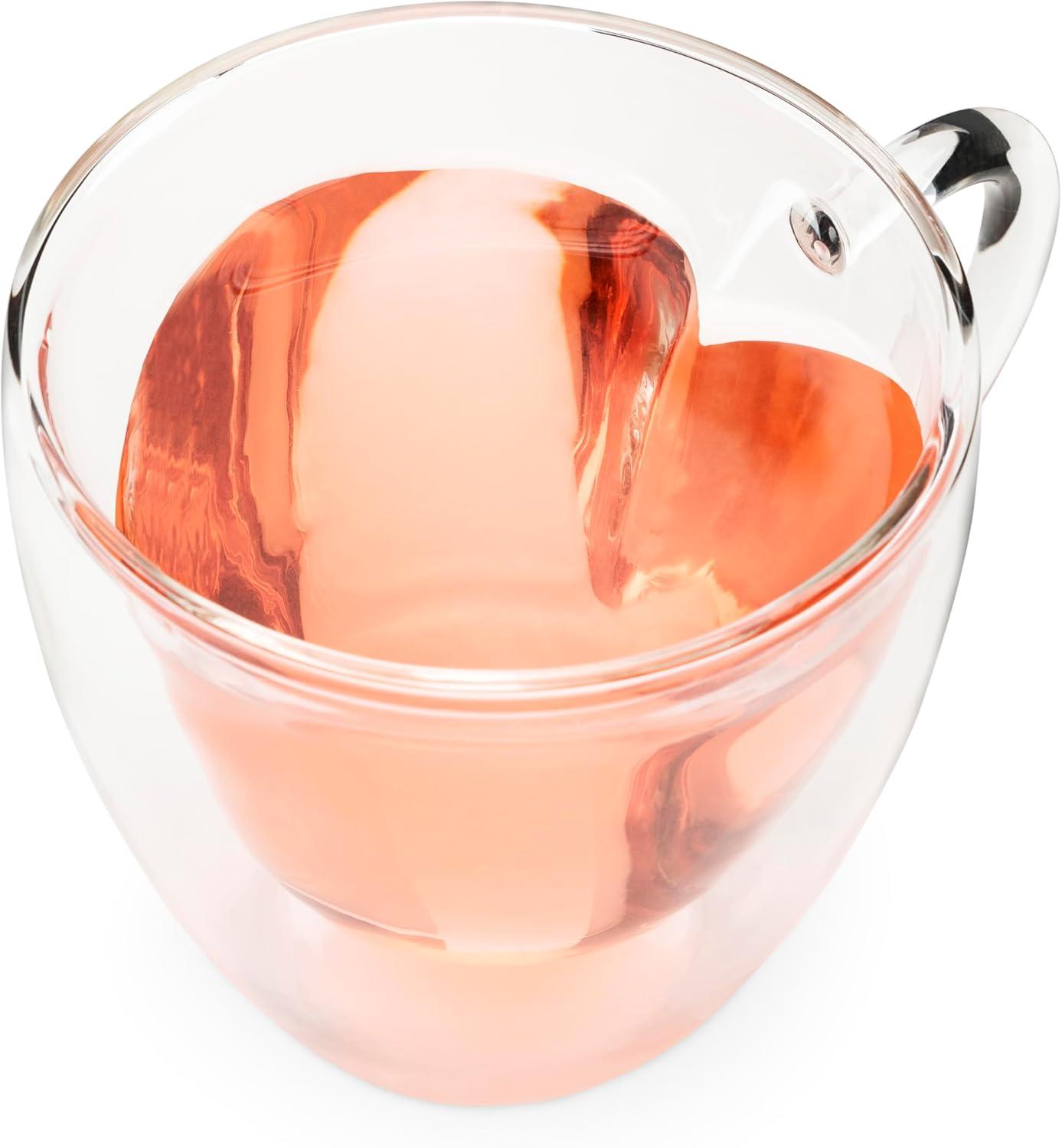 Heart 8-oz. Double Wall Glass Tea Mug