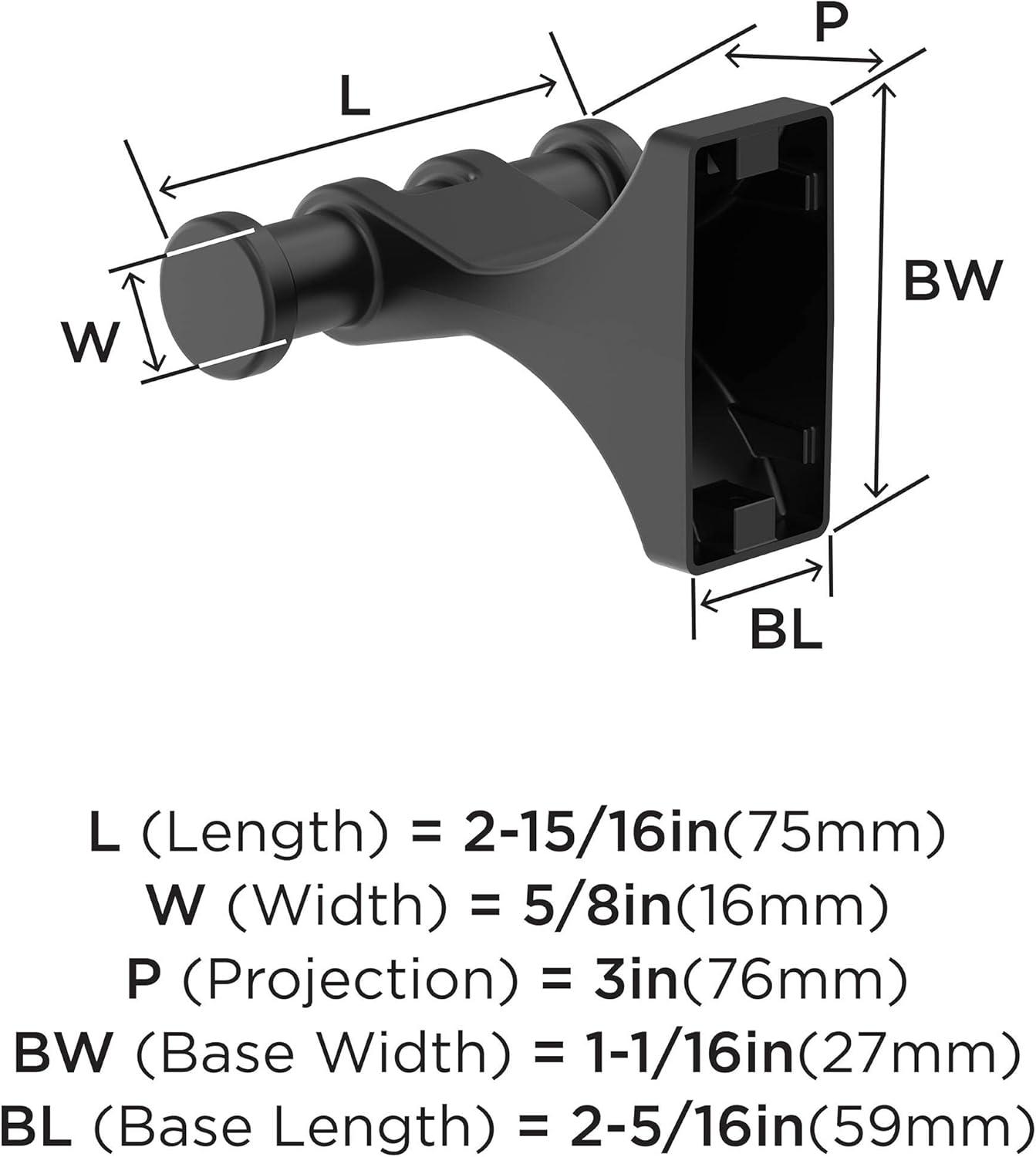 Amerock Davenport Wall Mounted Hook for Towel and Robe