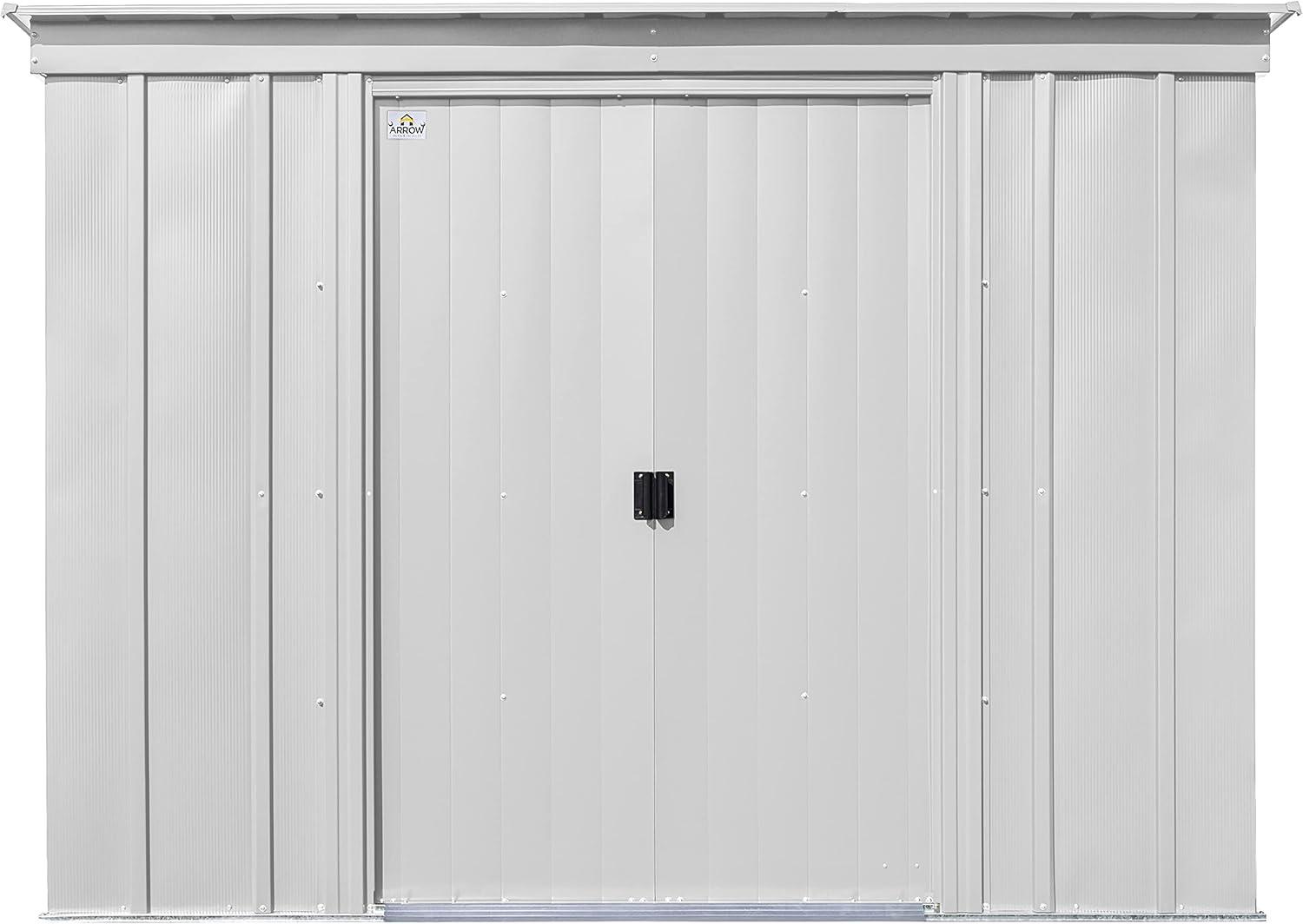 Arrow 8 ft. W x 4 ft. D Galvanized Steel Vertical Storage Shed