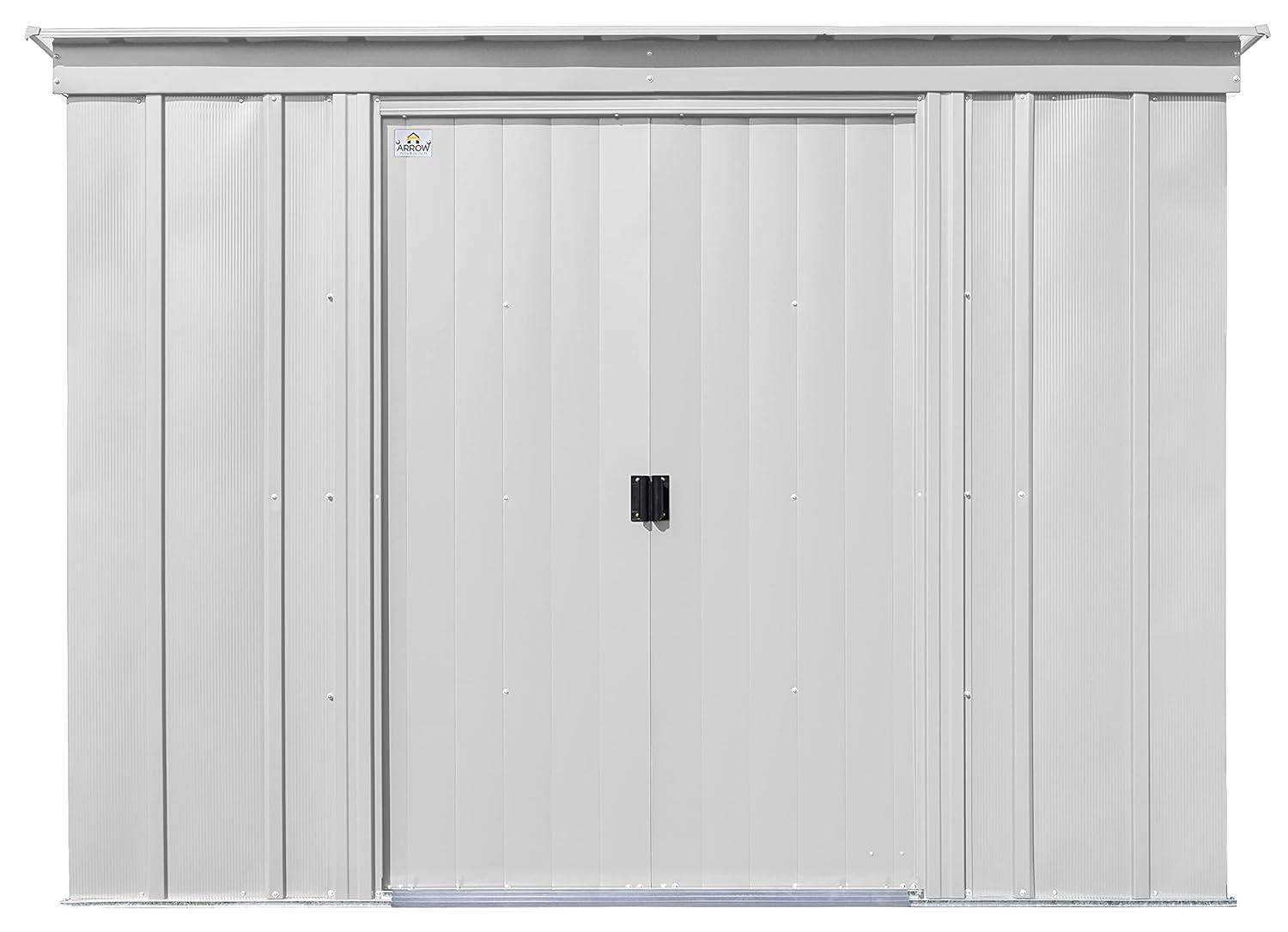 Arrow 8 ft. W x 4 ft. D Galvanized Steel Vertical Storage Shed