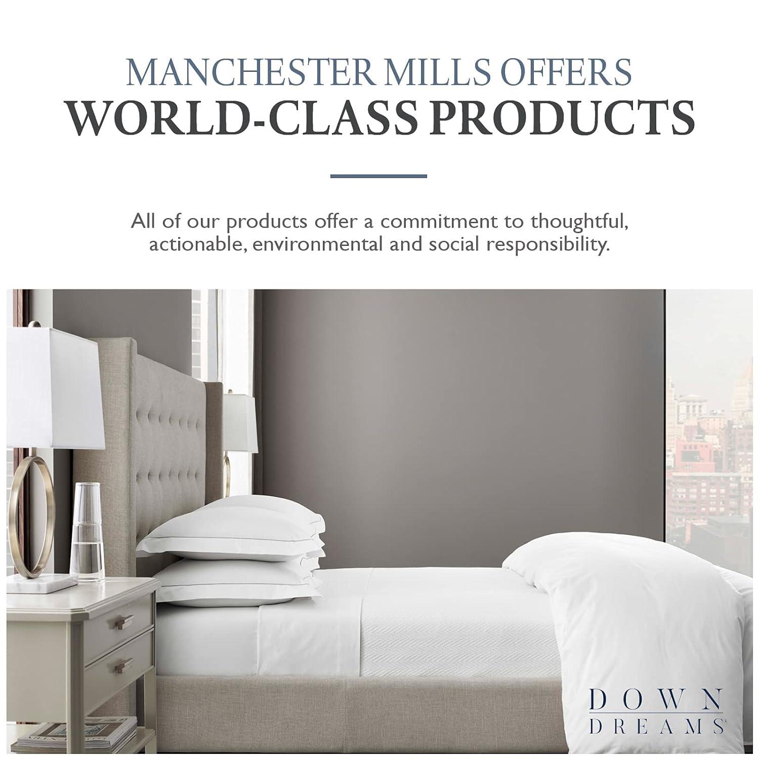Down Dreams Manchester Mills Classic Pillows - Queen/Medium Support, 2-Pack