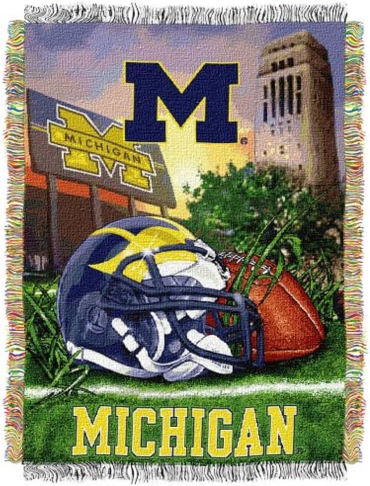 Michigan Wolverines Woven Tapestry Throw Blanket, 48" x 60", Multicolor